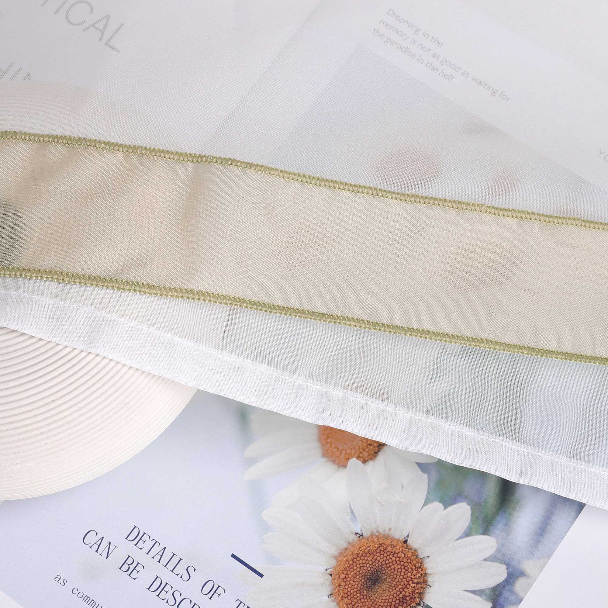 Rollos Schlaufengardine mit Schleifendesign transparent hochziehbar Fensterdeko 1 Stück