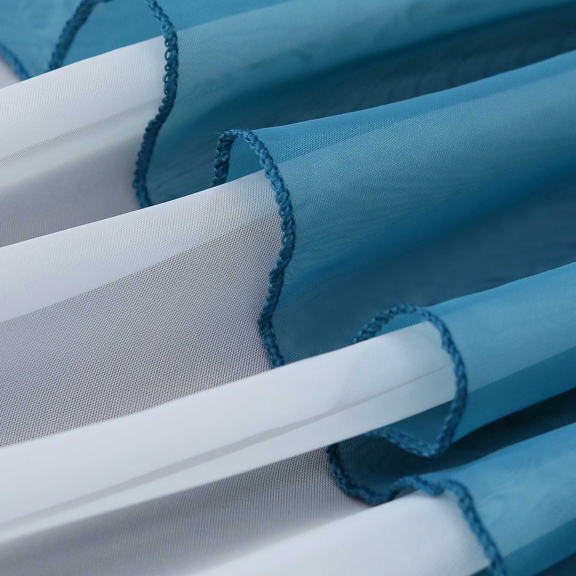 Delien Zweifarbige Fensterdekoration vloants Kurz Gardine 2er-Pack