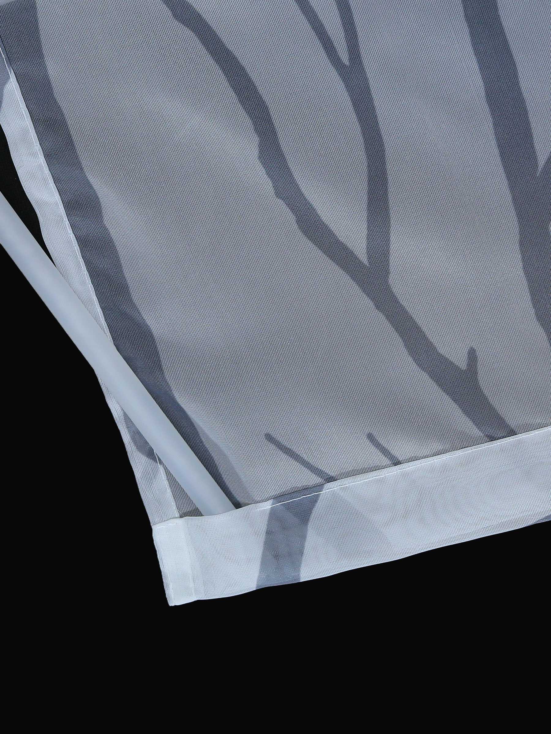 Halbtransparente Schiebegardinen Klettbandschal mit Zweigmuster Lichtdurchlässig 2 er Set