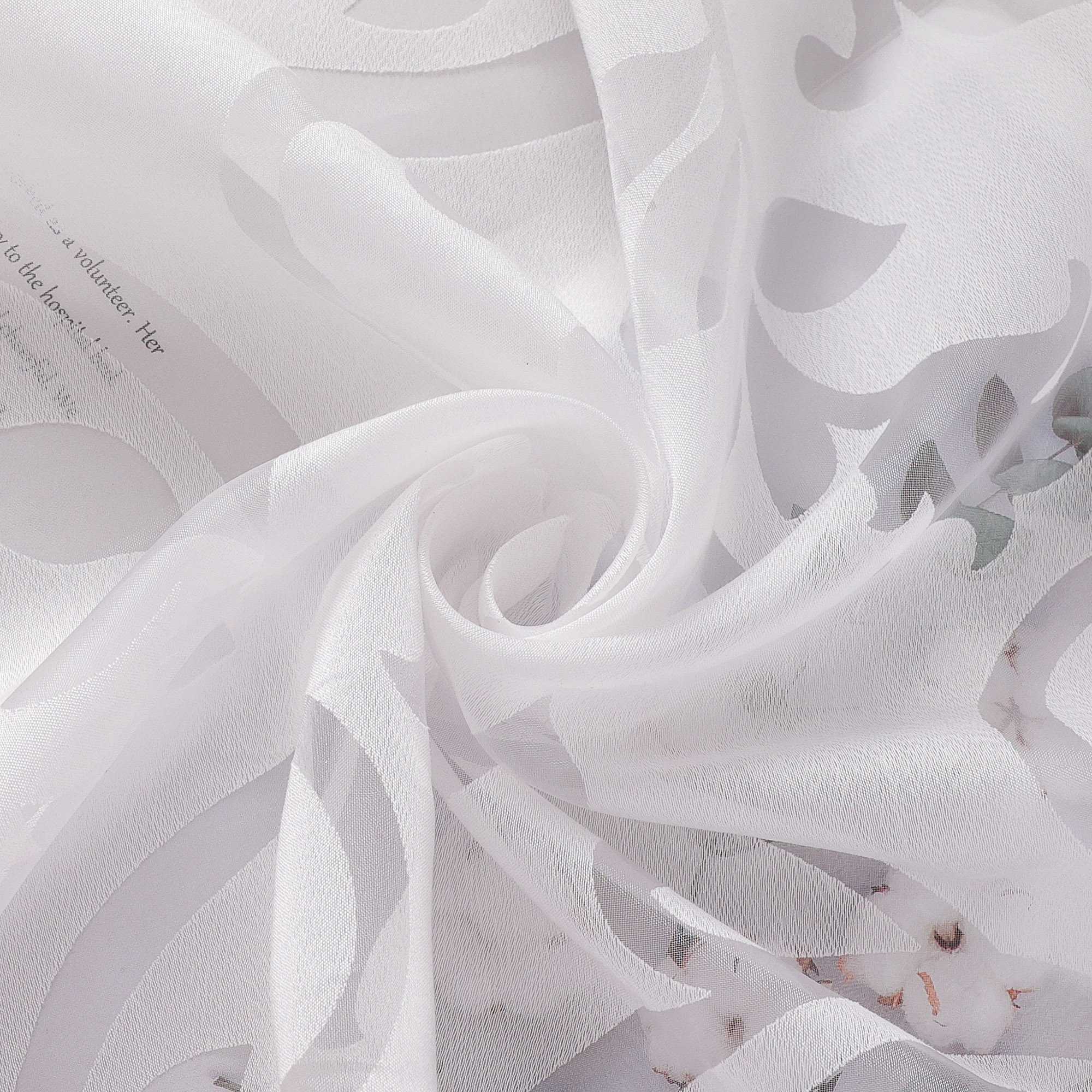 Schiebegardinen Schlaufenschal Ausbrenner Flächenvorhänge Schiebevorhang mit Phönixblütenmuster Transparent