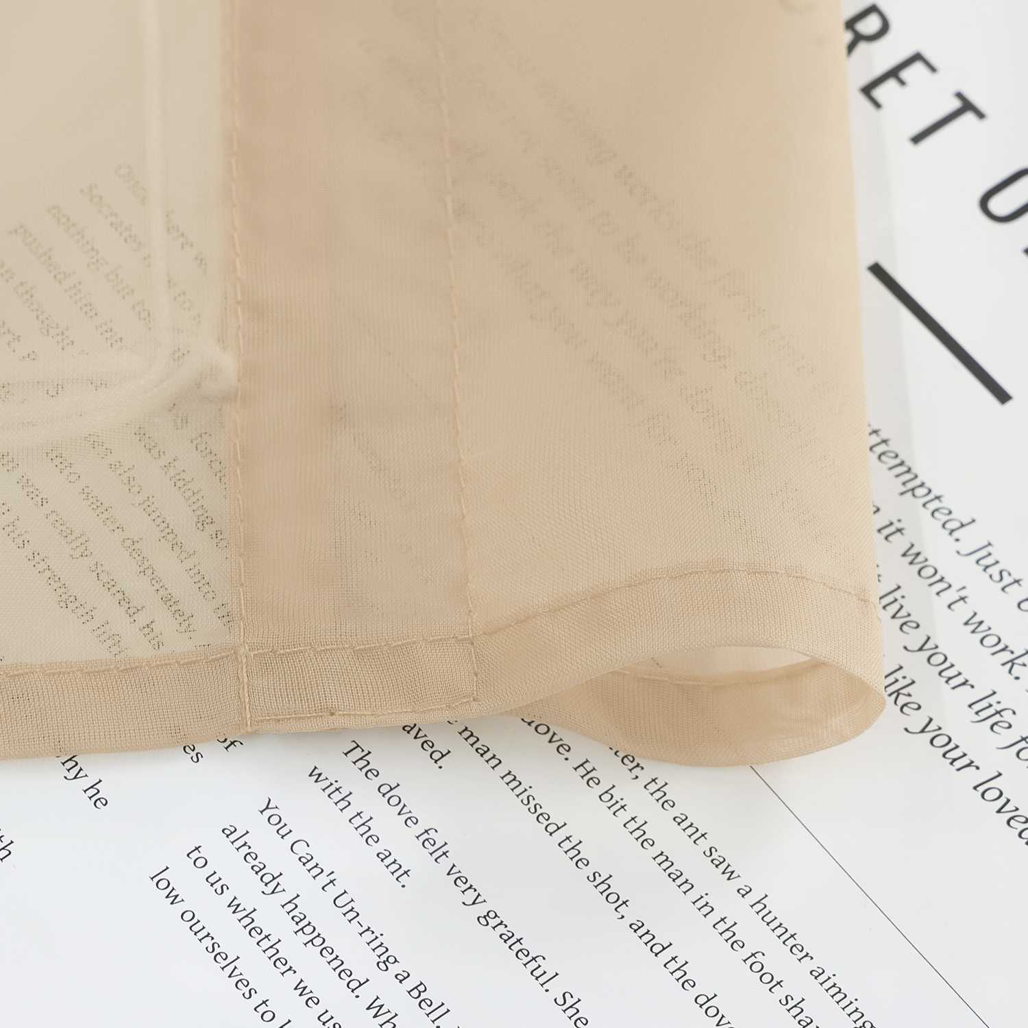 Raffrollo Voile Raffgardinen durch Tunnelzug Bändchenrollo Küche Gardinen Transparent Uni 1 Stück