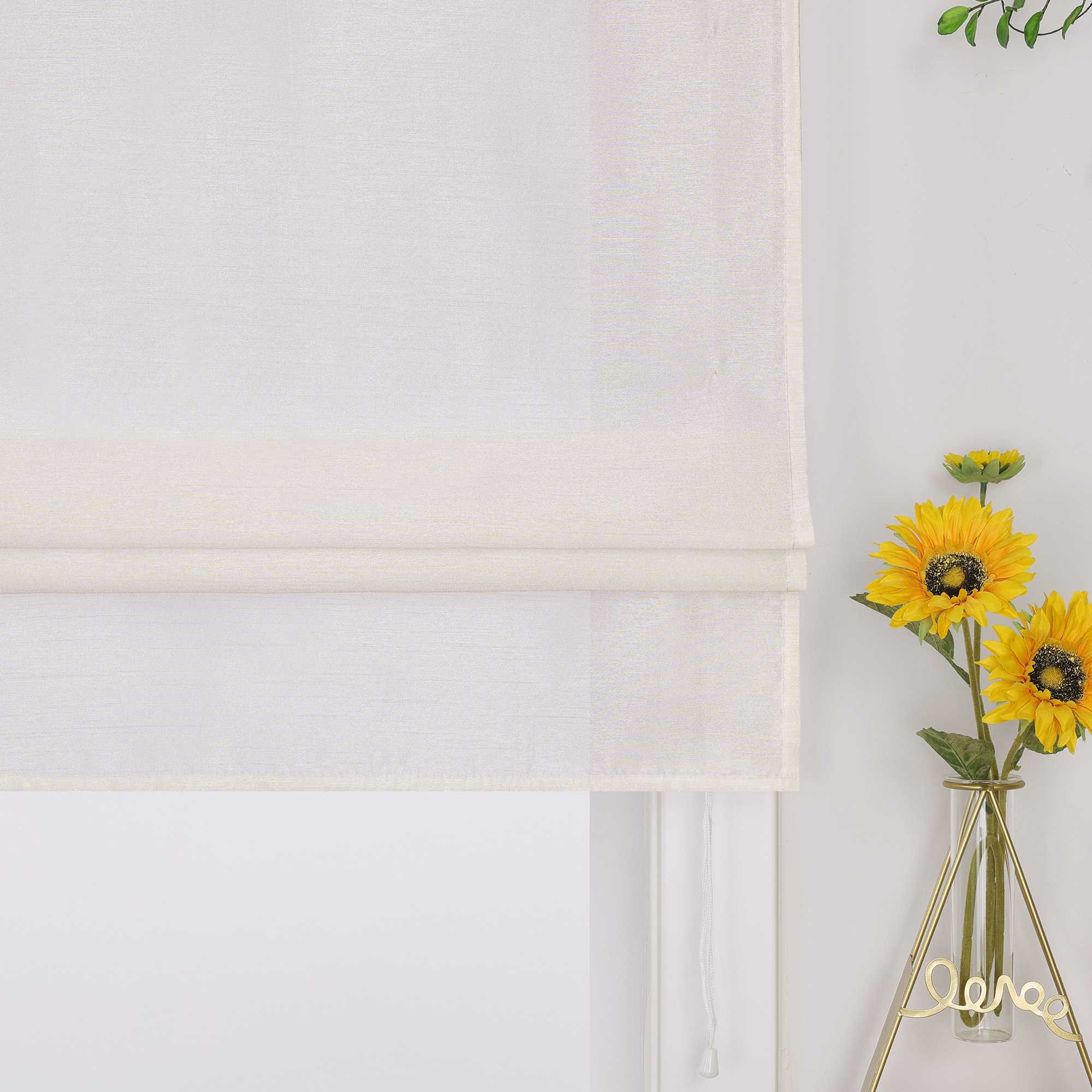 Raffrollo mit Schlaufen Raffgardinen Küche Gardinen Vorhänge Bändchenrollo Wohnzimmer Uni 1 Stück