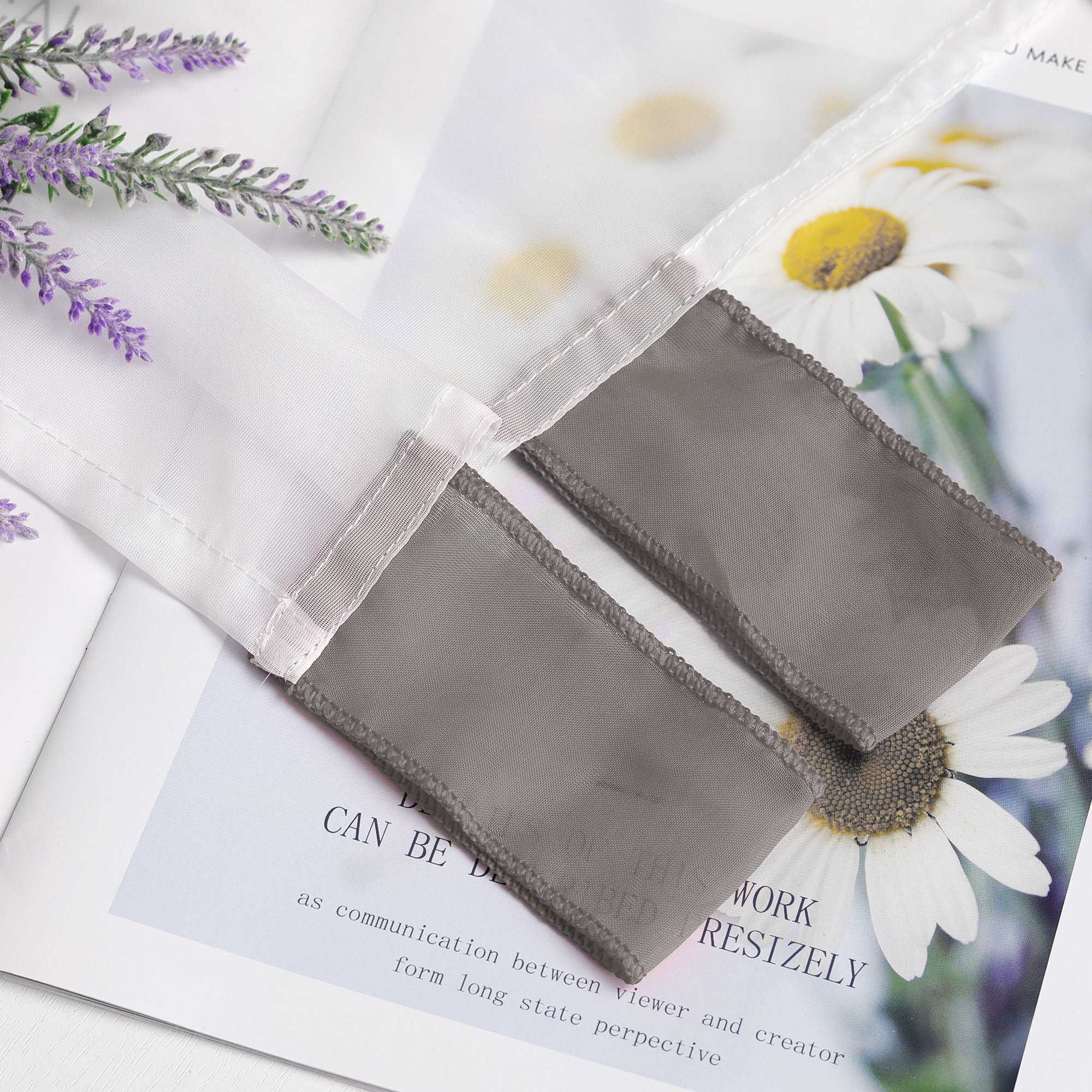 Rollos Schlaufengardine mit Schleifendesign transparent hochziehbar Fensterdeko 1 Stück