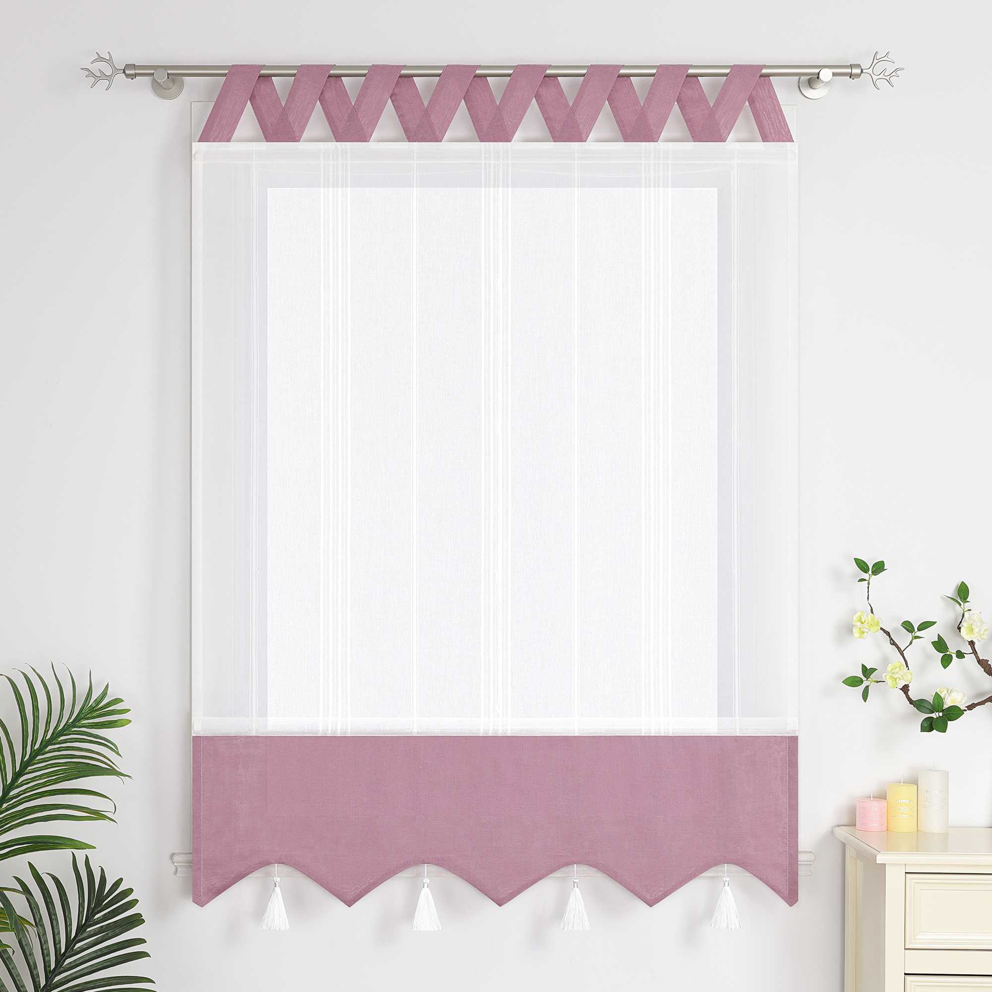 Delien Raffrollo mit Schlaufen und Quasten | Elegantes Design für stilvolle Fenster