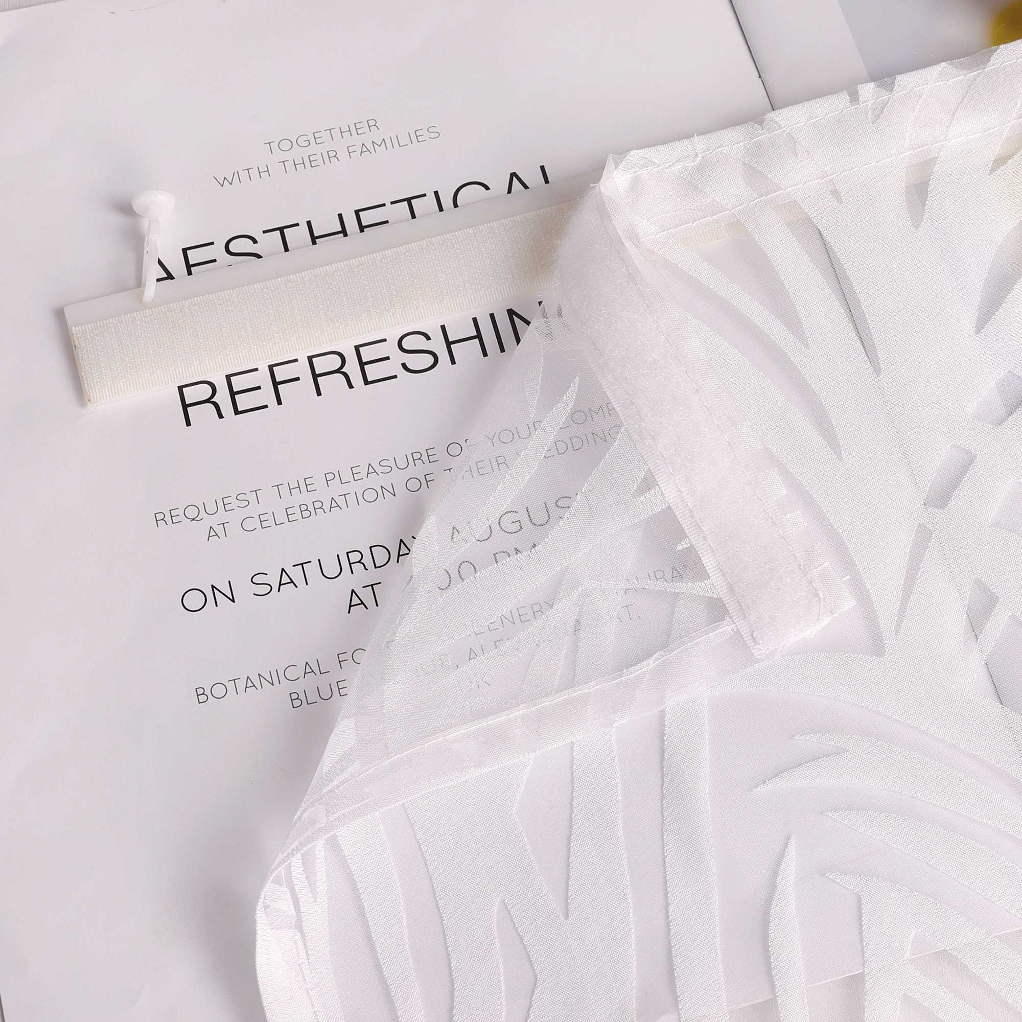 2er Set Schiebegardinen für Schienensystem mit Ingwerblattmuster