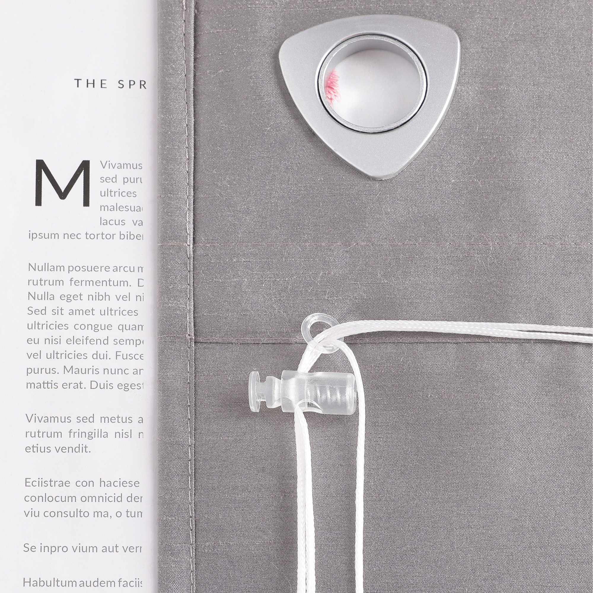 Raffrollo ohne Bohren unifarbe mit feinen horizontalen Streifen