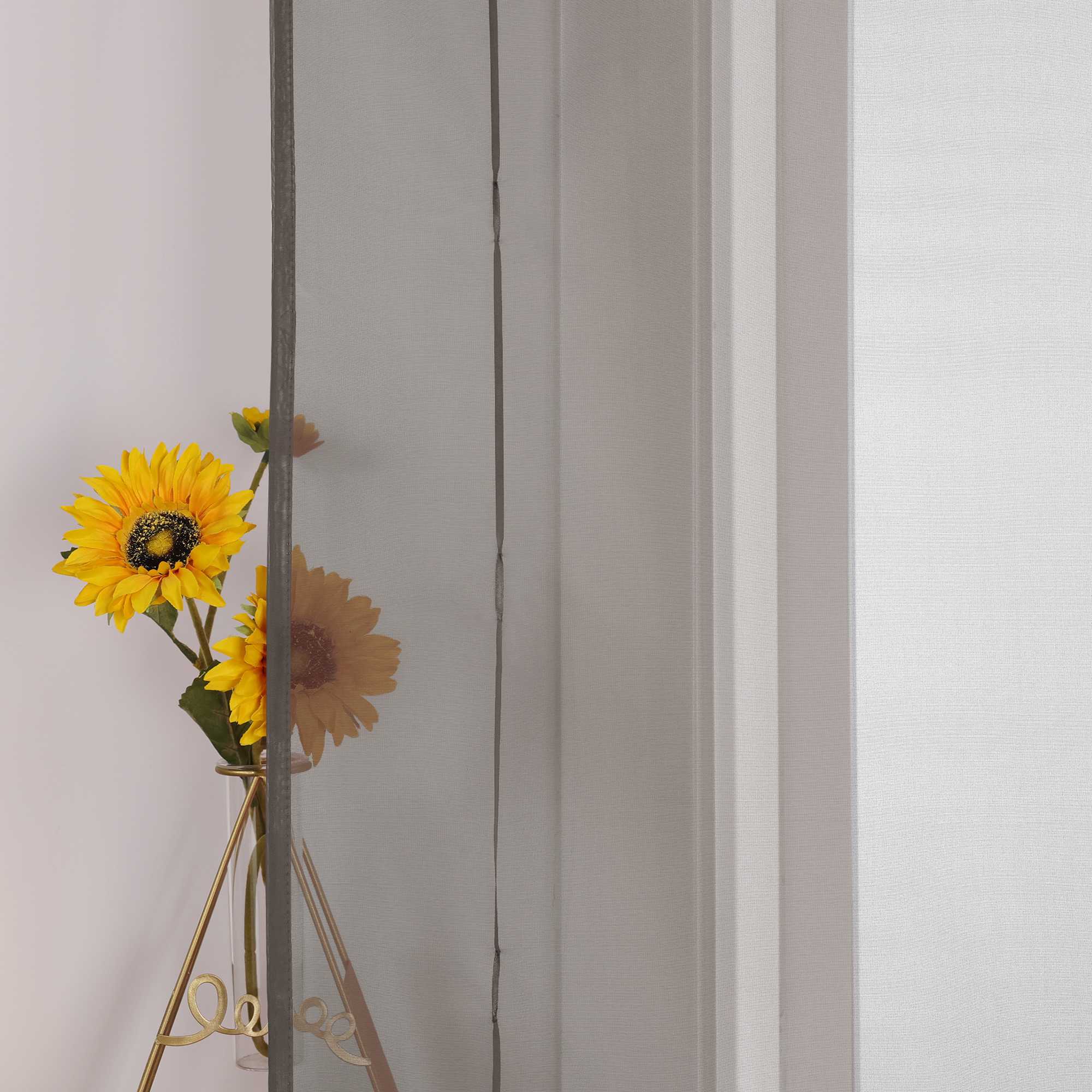 Rollos durch Stangendurchzug Transparente Luftig Unifarbig 1 Stück