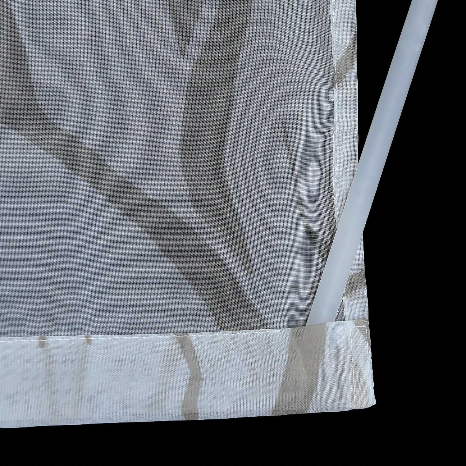 Halbtransparente Schiebegardinen Klettbandschal mit Zweigmuster Lichtdurchlässig 2 er Set