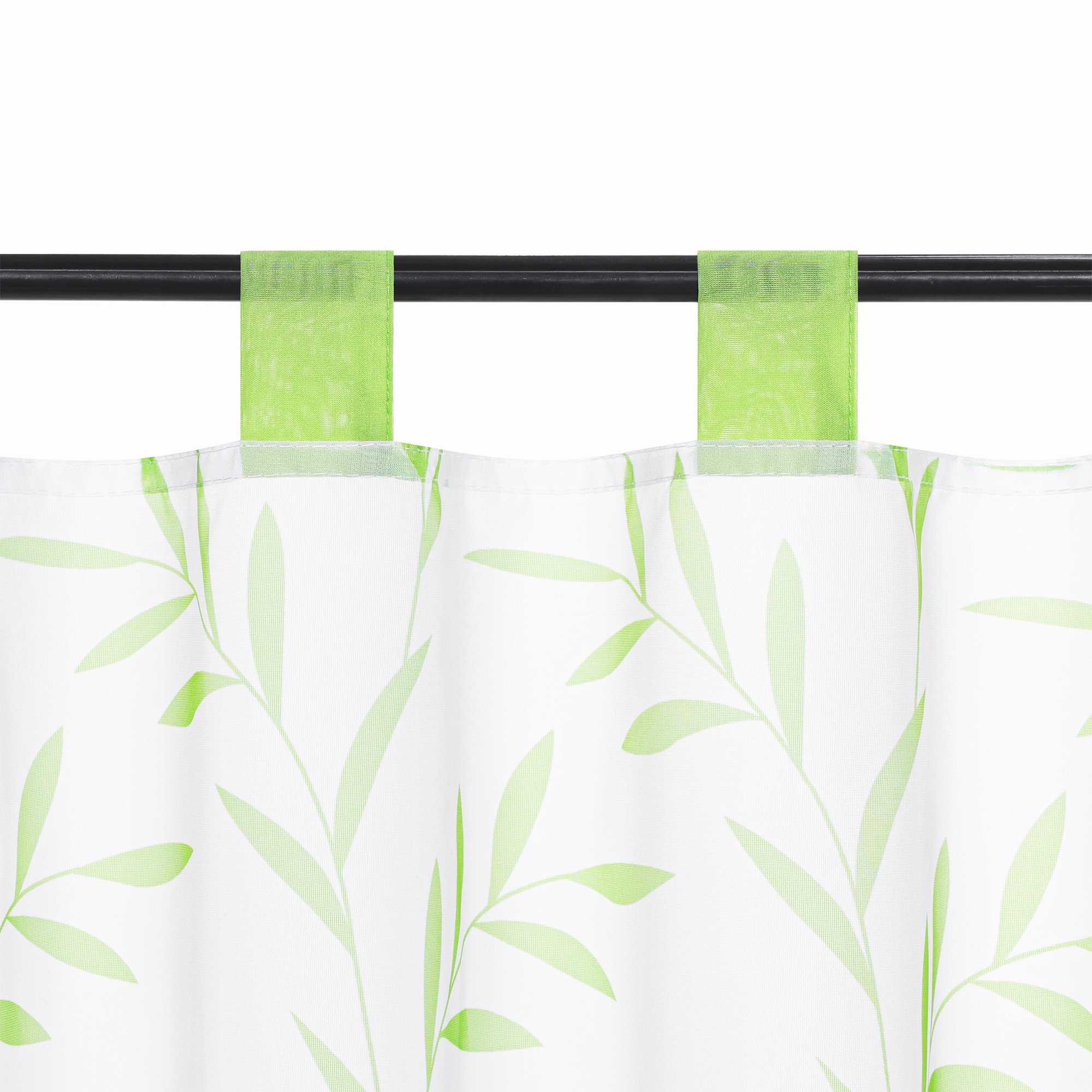 Delien Scheibengardinen Landhaus mit Blätter Muster Pflanzenliebhaber