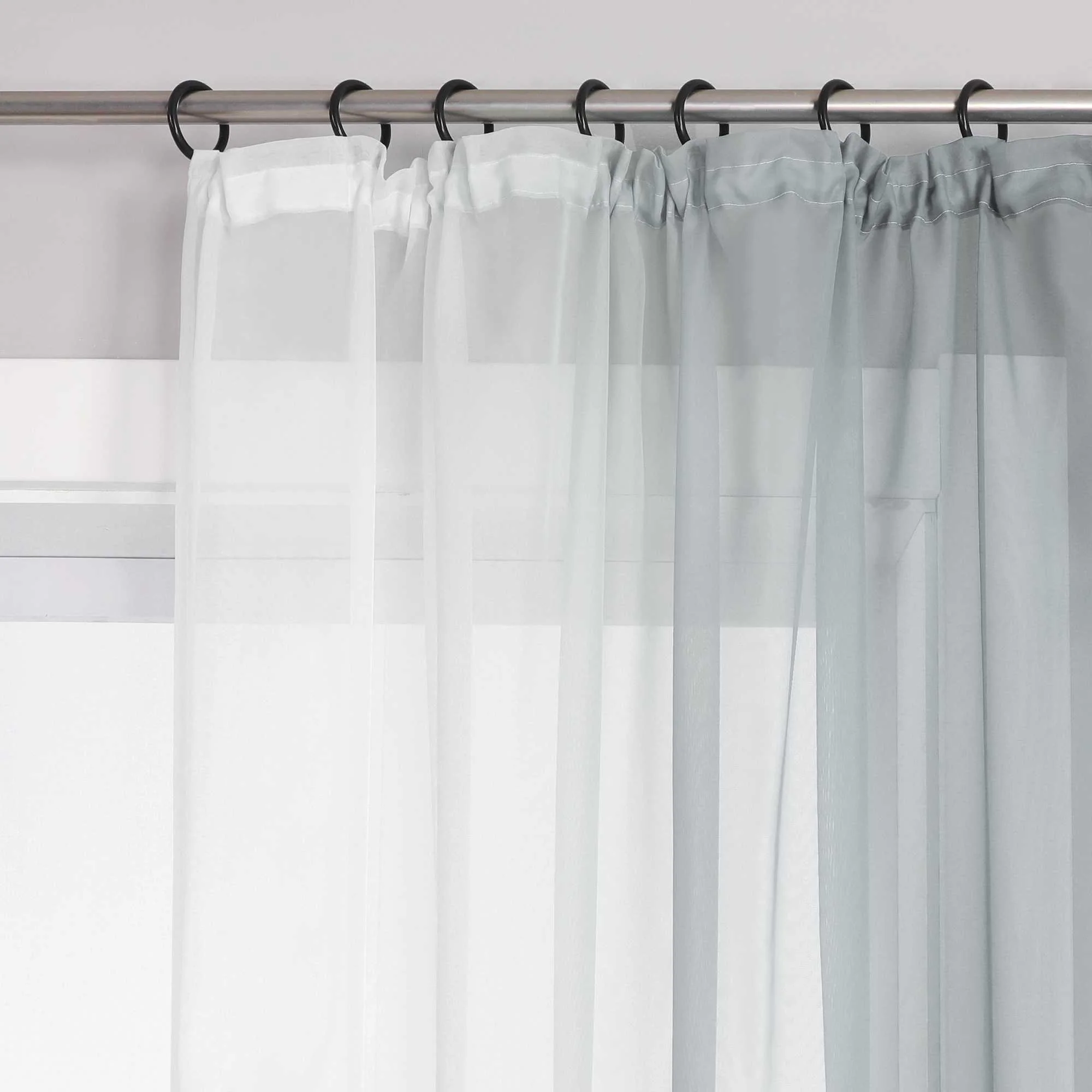 Transparente Vorhänge mit Farbverlauf 2er Set
