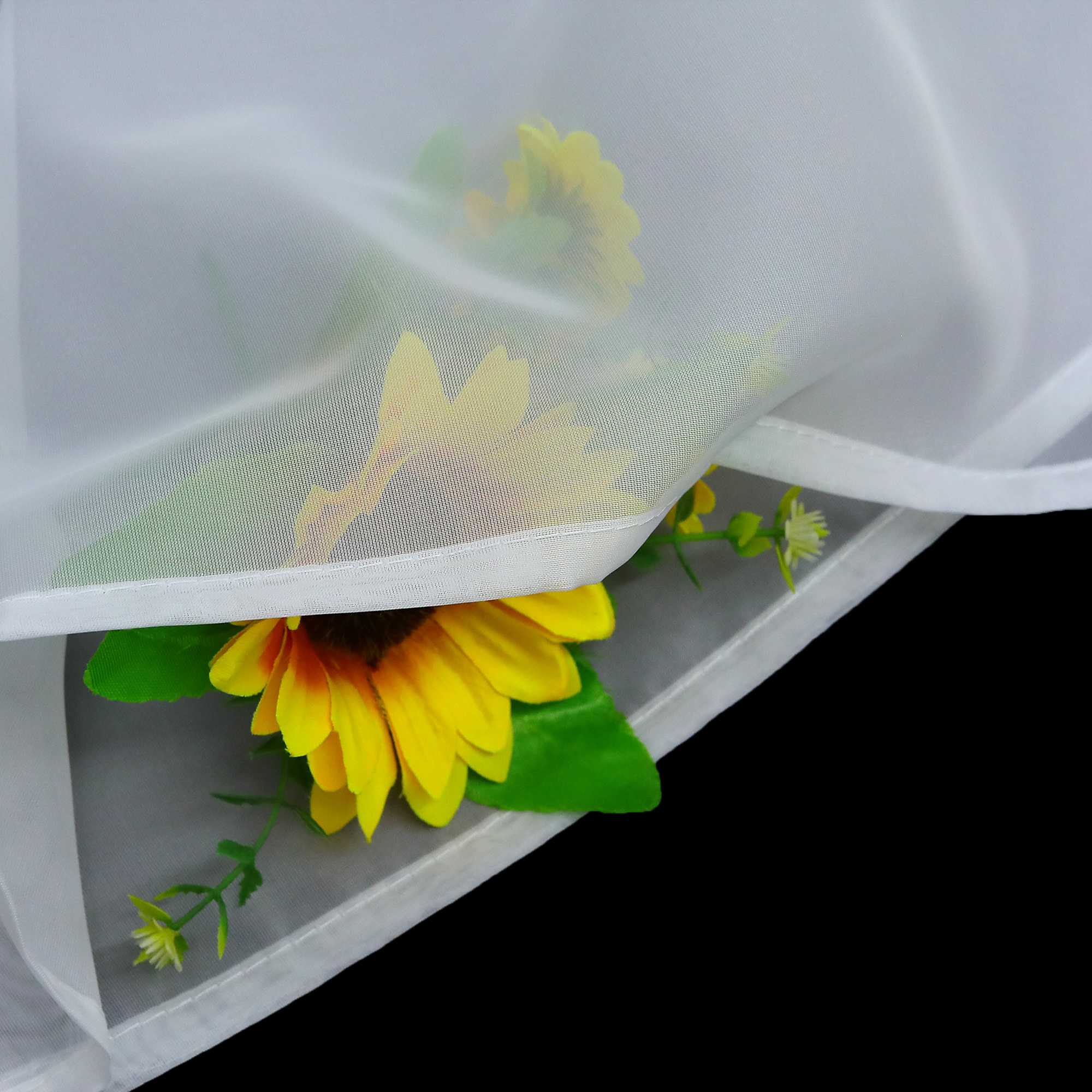 Delien Zweifarbige Fensterdekoration vloants Kurz Gardine 2er-Pack