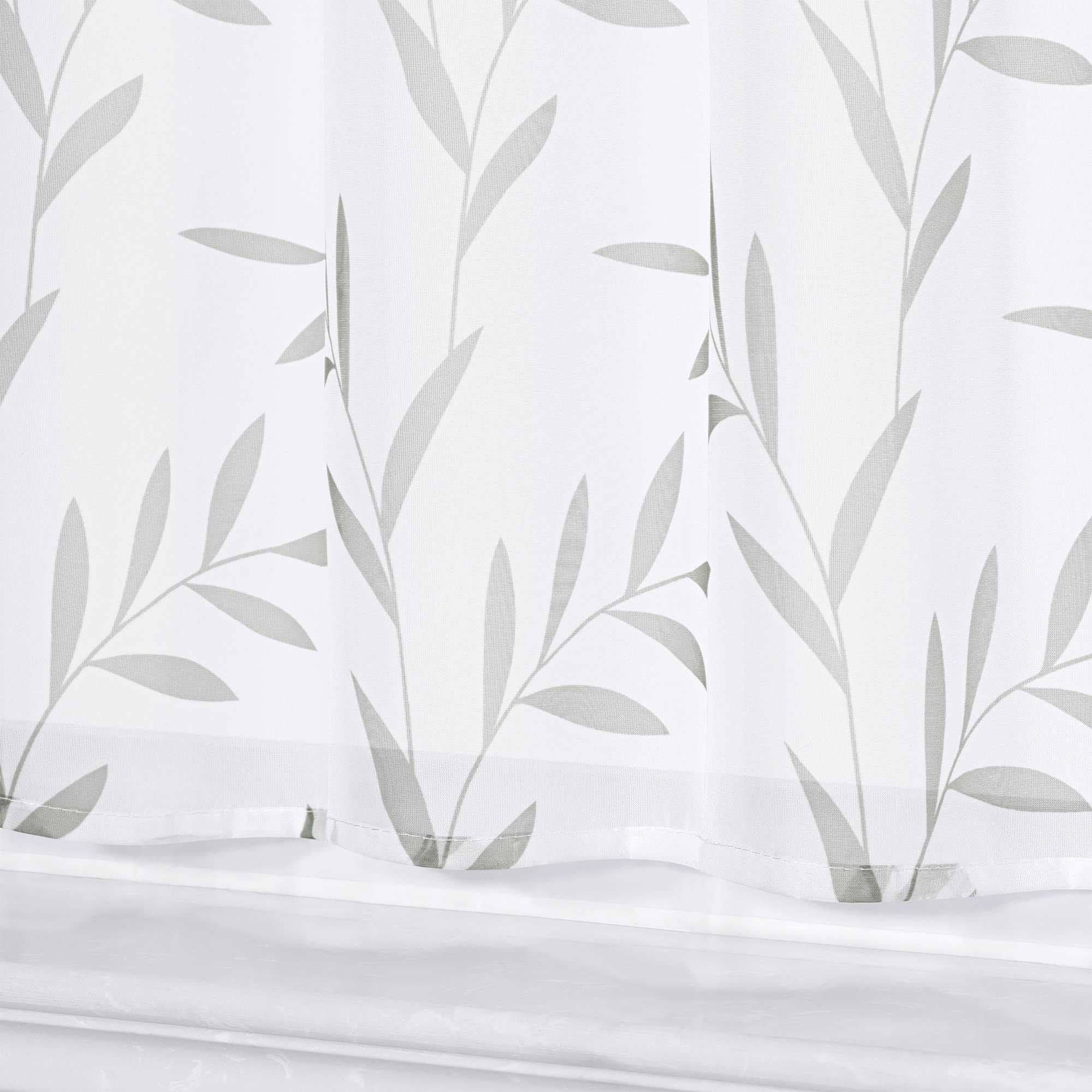 Delien Scheibengardinen Landhaus mit Blätter Muster Pflanzenliebhaber