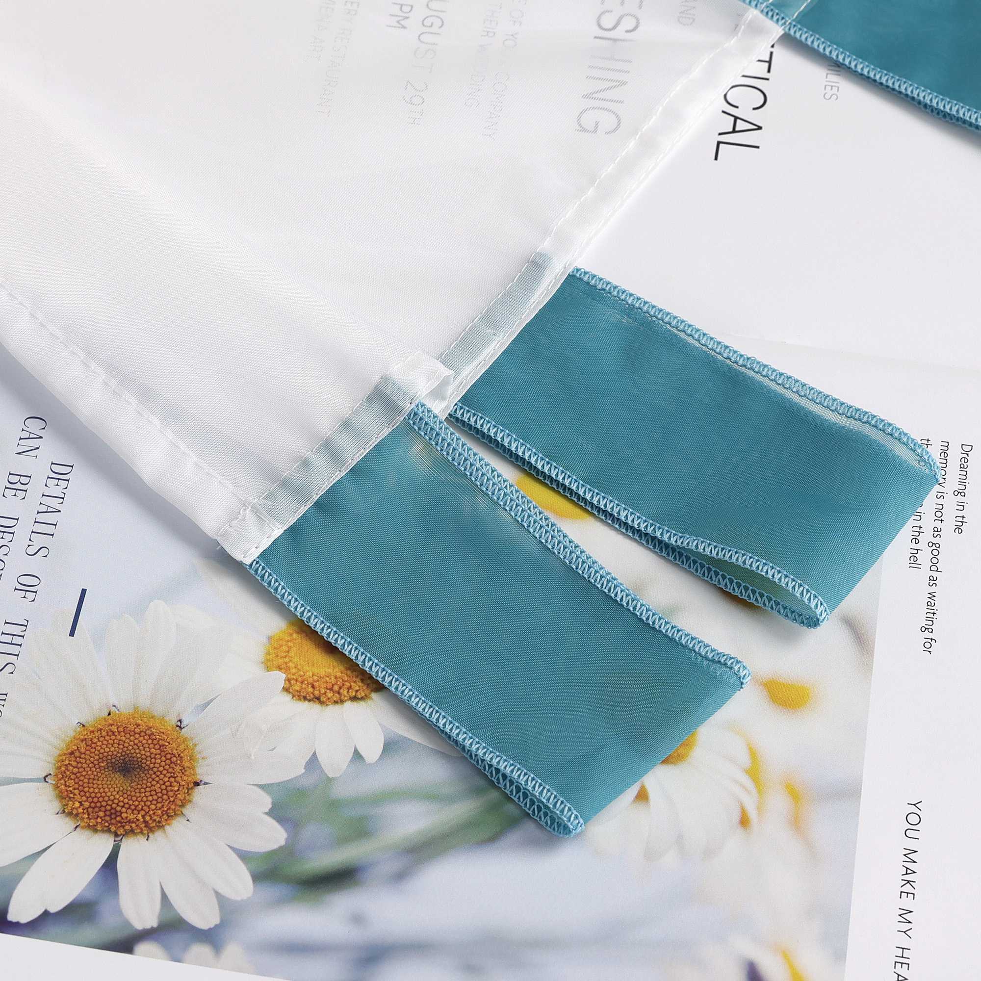 Rollos Schlaufengardine mit Schleifendesign transparent hochziehbar Fensterdeko 1 Stück