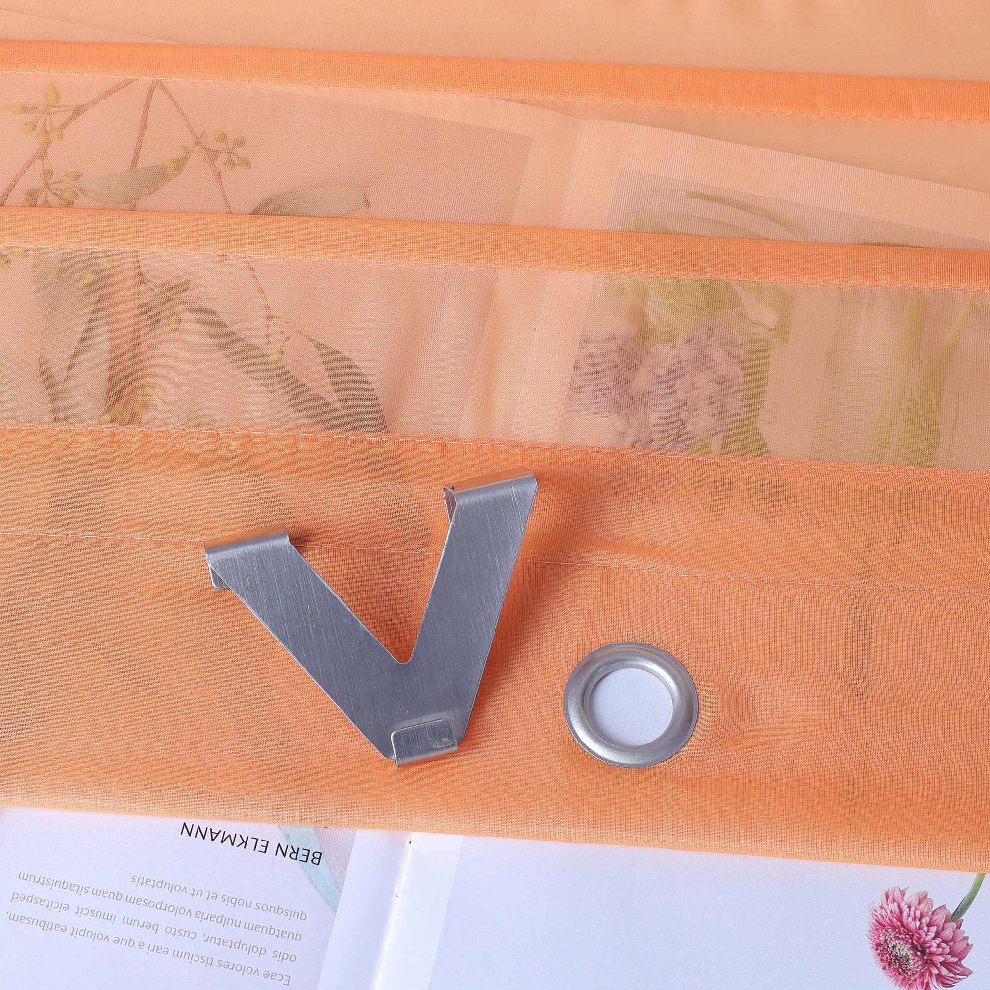 Rollos mit V-Haken halbtransparent lichtdurchlässig Unifarbe hochziehbar 1 Stück