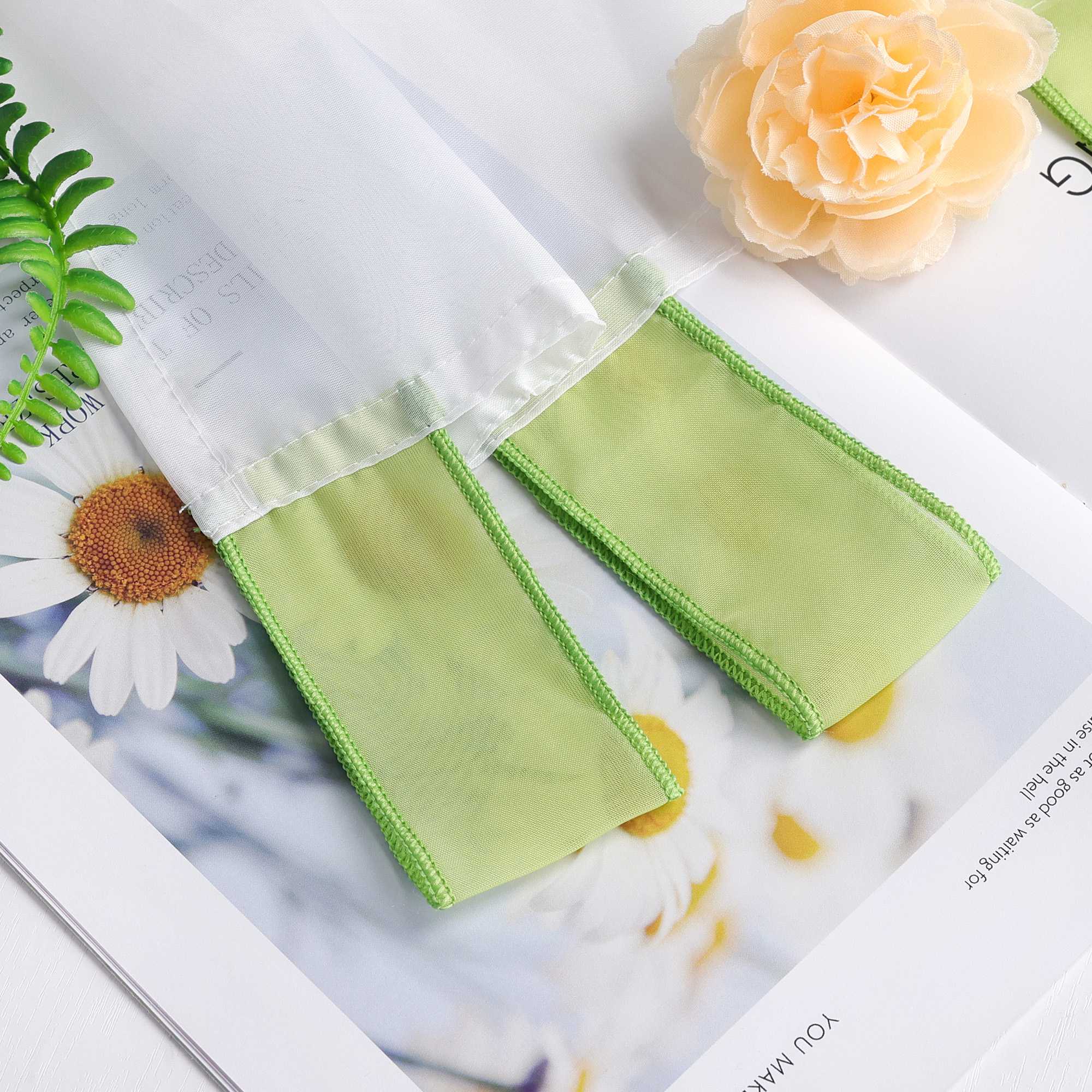 Rollos Schlaufengardine mit Schleifendesign transparent hochziehbar Fensterdeko 1 Stück