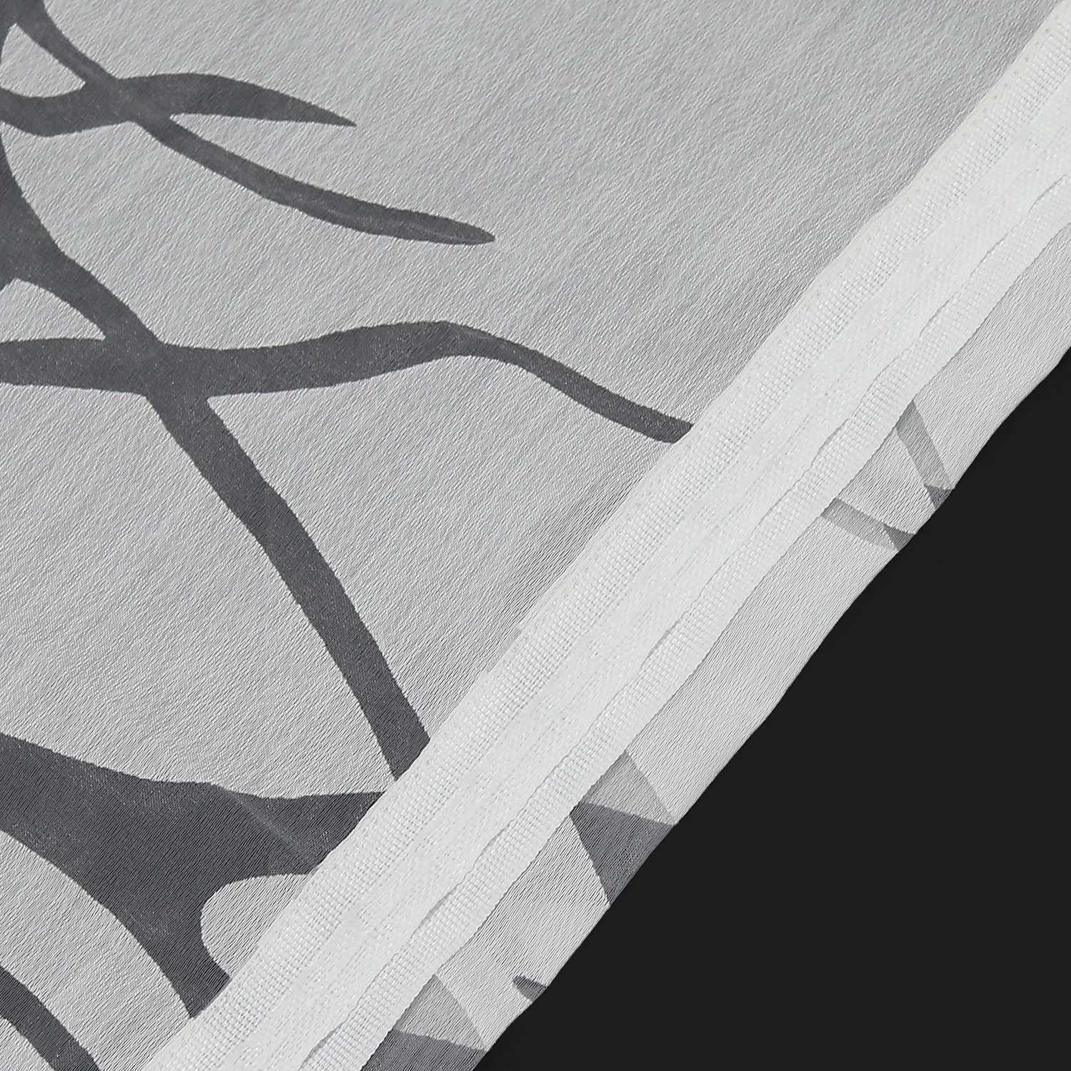 Transparenter Vorhang mit grobes Zweigmuster leicht Schutzfunktion Lichtdurchlässigkeit Gartenstil 1 Stück