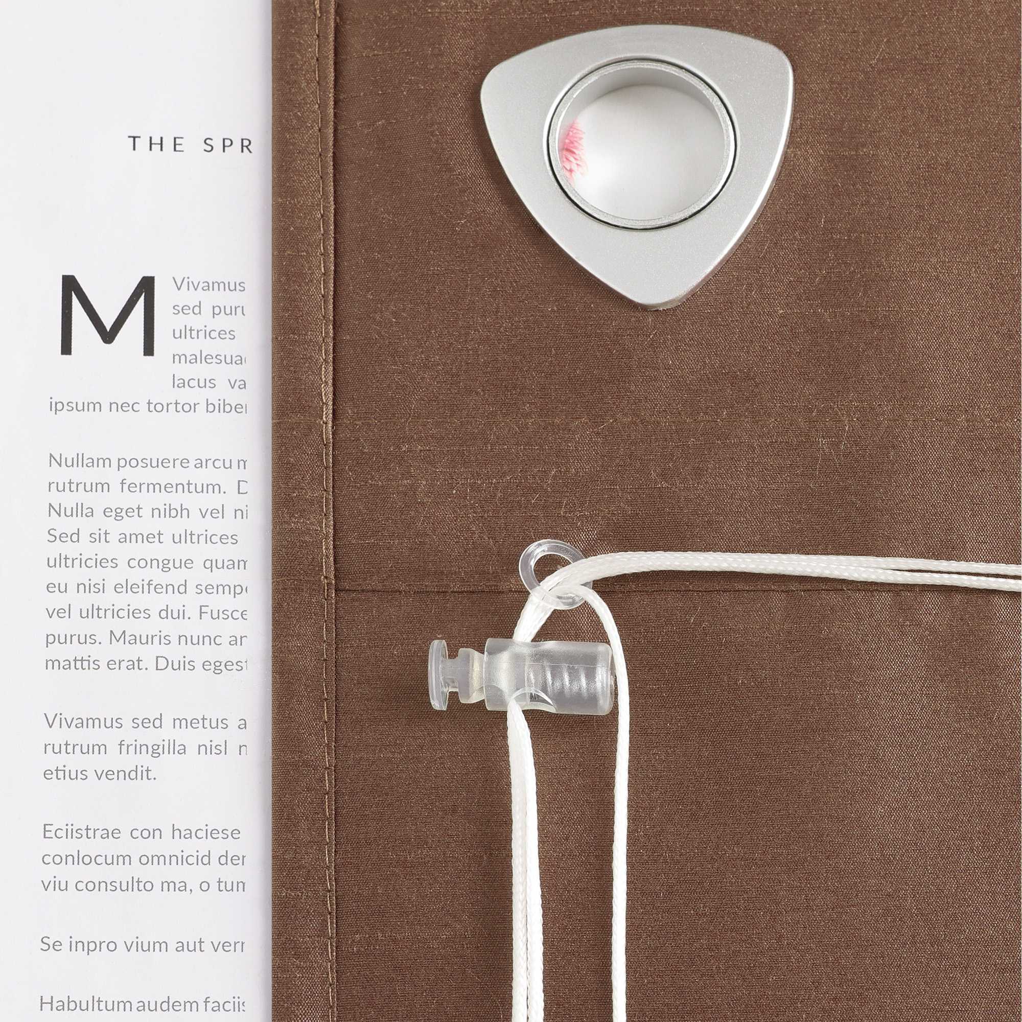 Raffrollo ohne Bohren unifarbe mit feinen horizontalen Streifen