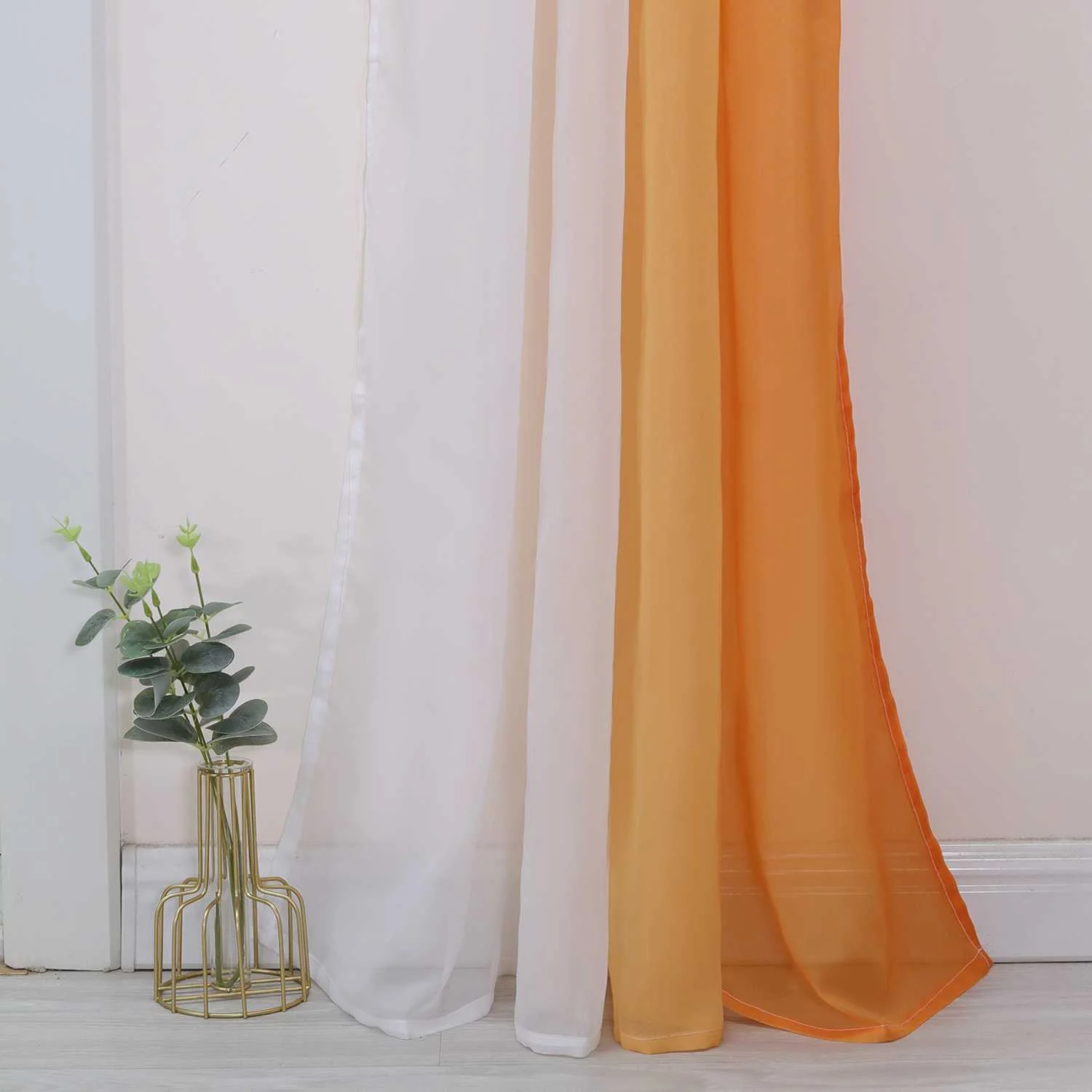 Dekorative Gardine Schal Farbverlauf extra lang 1 Stück