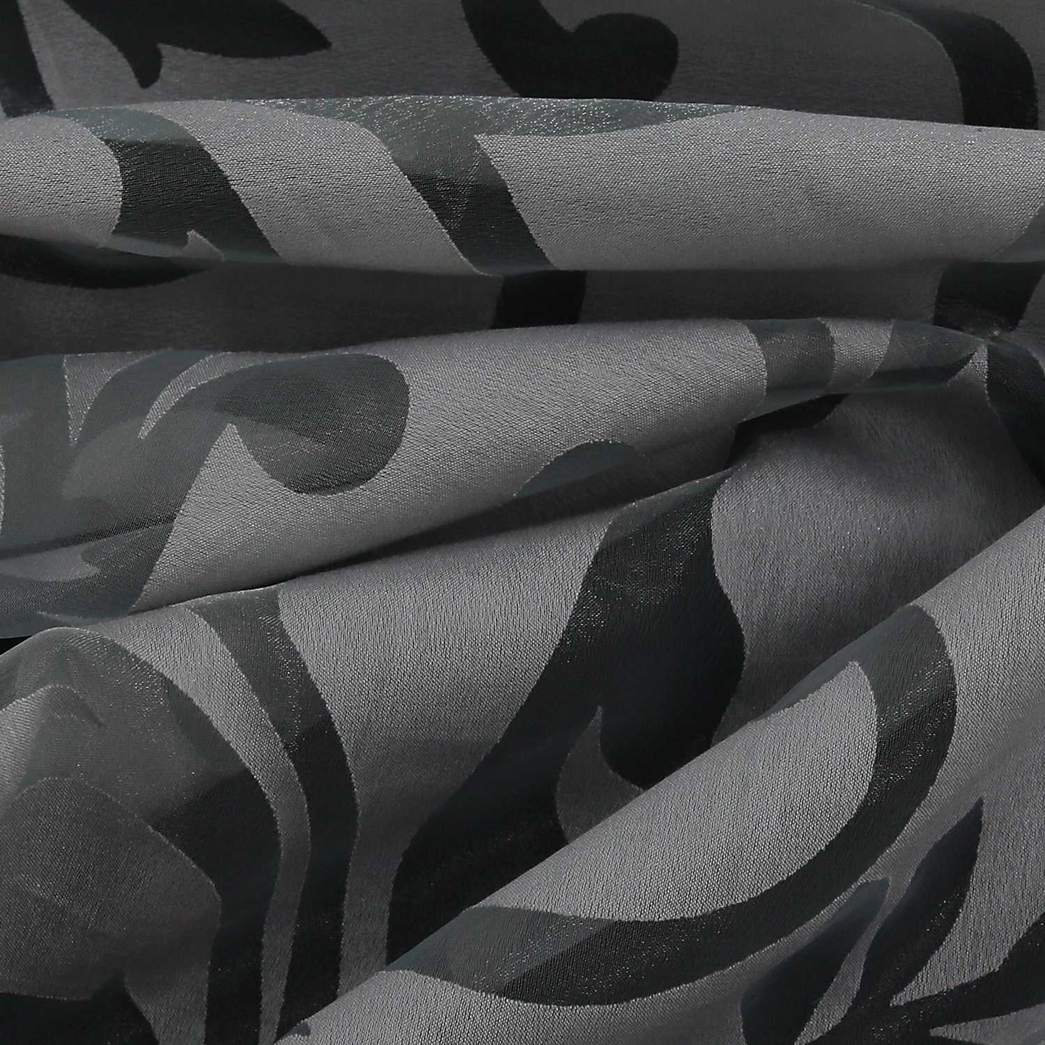 Eleganter transparenter Vorhang mit floralem Muster lichtdurchlässiger Fensterschal für Wohnzimmer 1 Stück