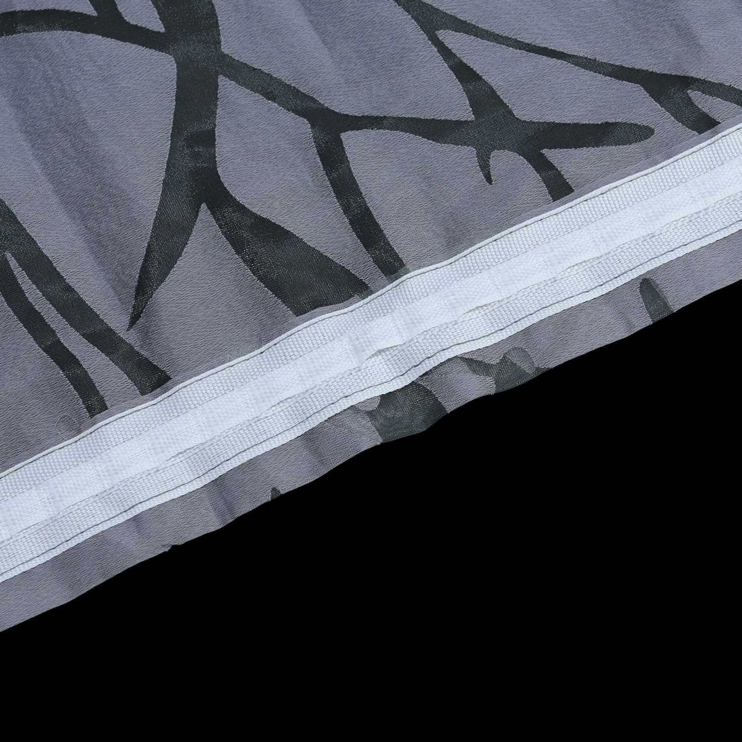 Transparenter Vorhang mit grobes Zweigmuster leicht Schutzfunktion Lichtdurchlässigkeit Gartenstil 1 Stück