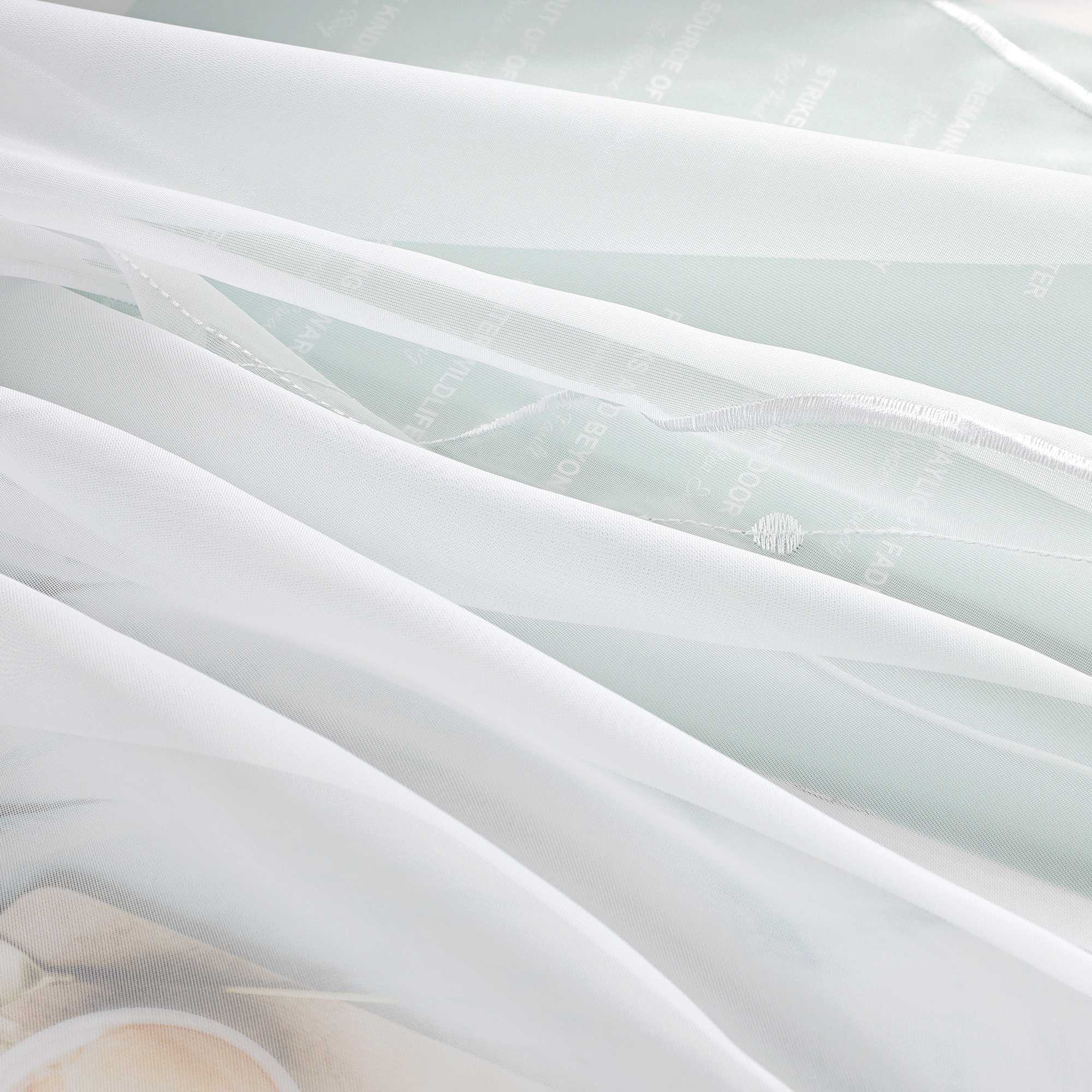 Rollos ohne Bohren Weiß Raffgardine mit Ösen Transparent Gardinen mit U-Haken Ösenrollo Modern Bestickt 1 Stück