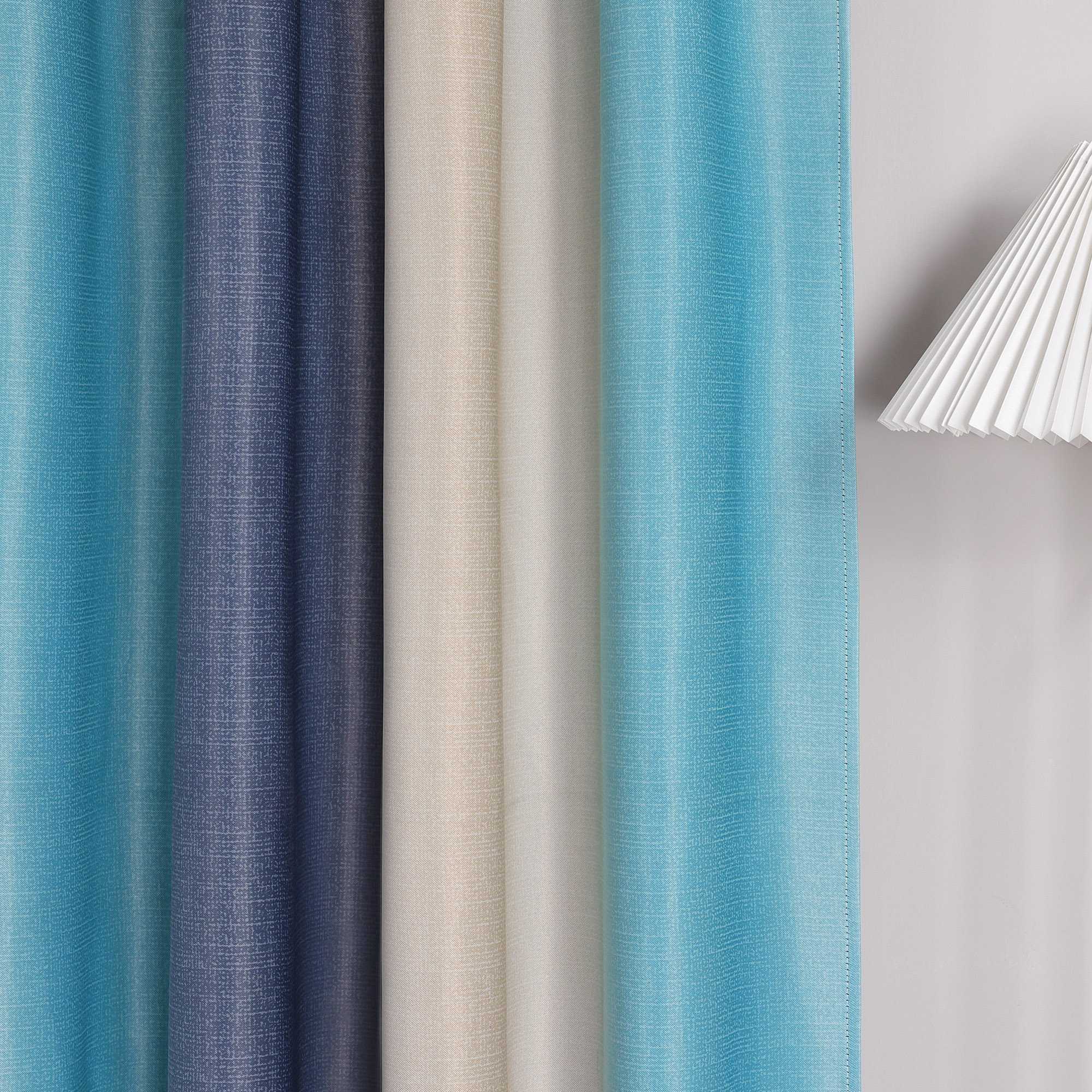 Verdunkelungsvorhang Blickdichte Gardinen  Schlafzimmer Wohnzimmer durch Tunnelzug Farbverlauf 1 Stück