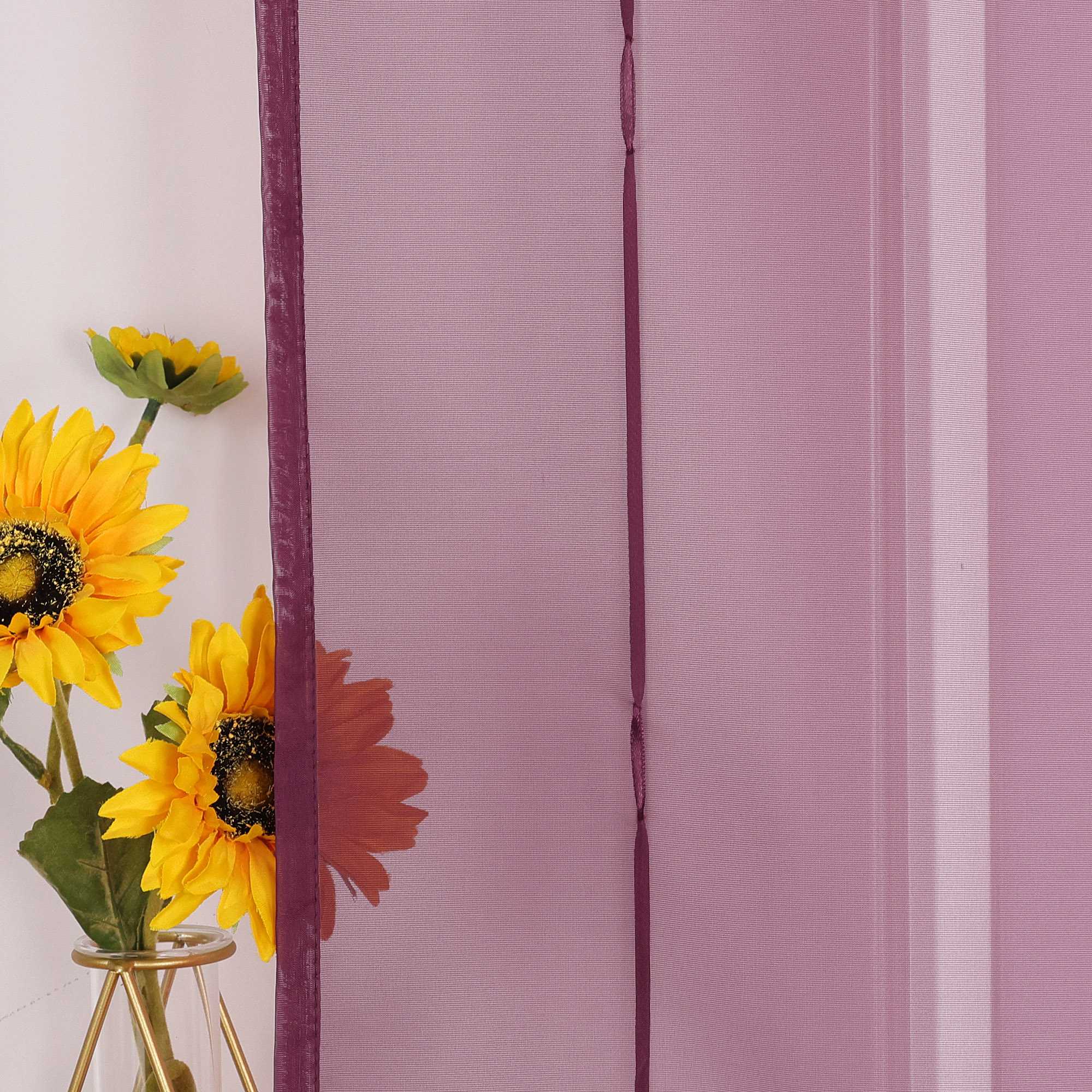 Rollos durch Stangendurchzug Transparente Luftig Unifarbig 1 Stück