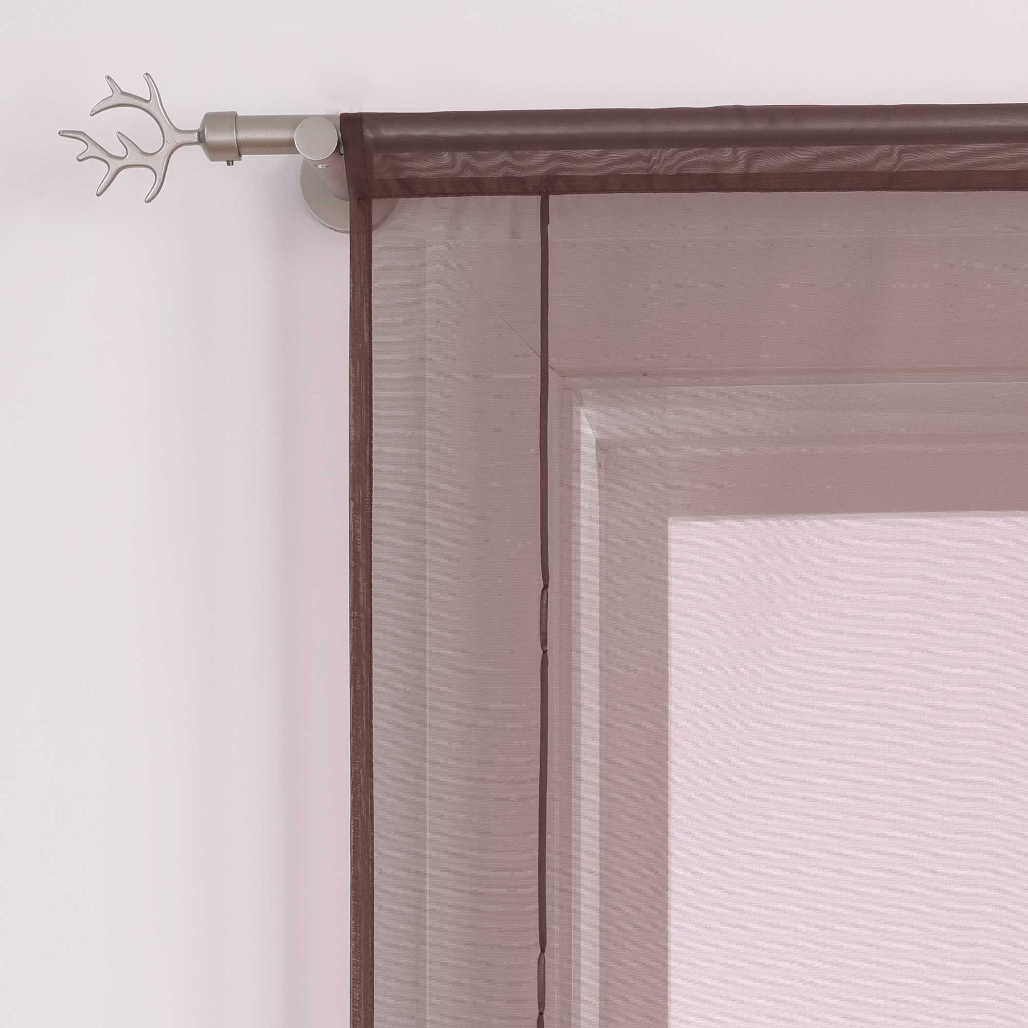 Rollos durch Stangendurchzug Transparente Luftig Unifarbig 1 Stück