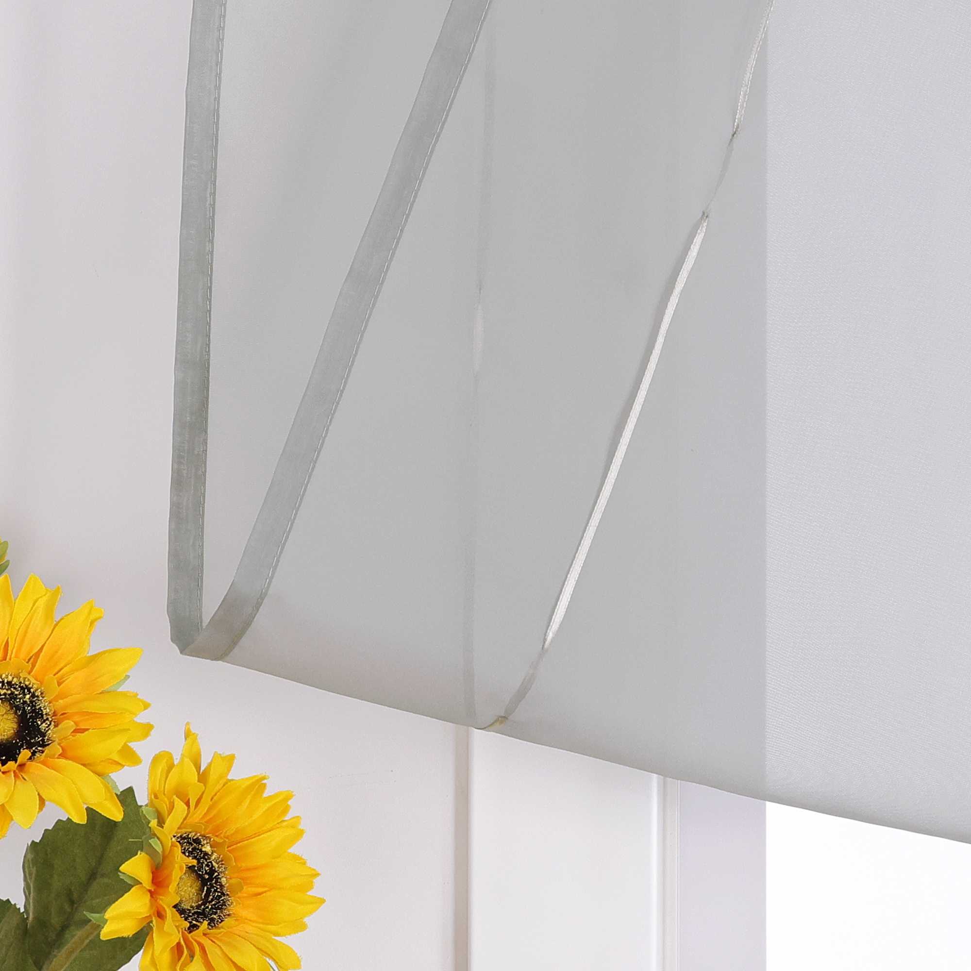 Rollos durch Stangendurchzug Transparente Luftig Unifarbig 1 Stück