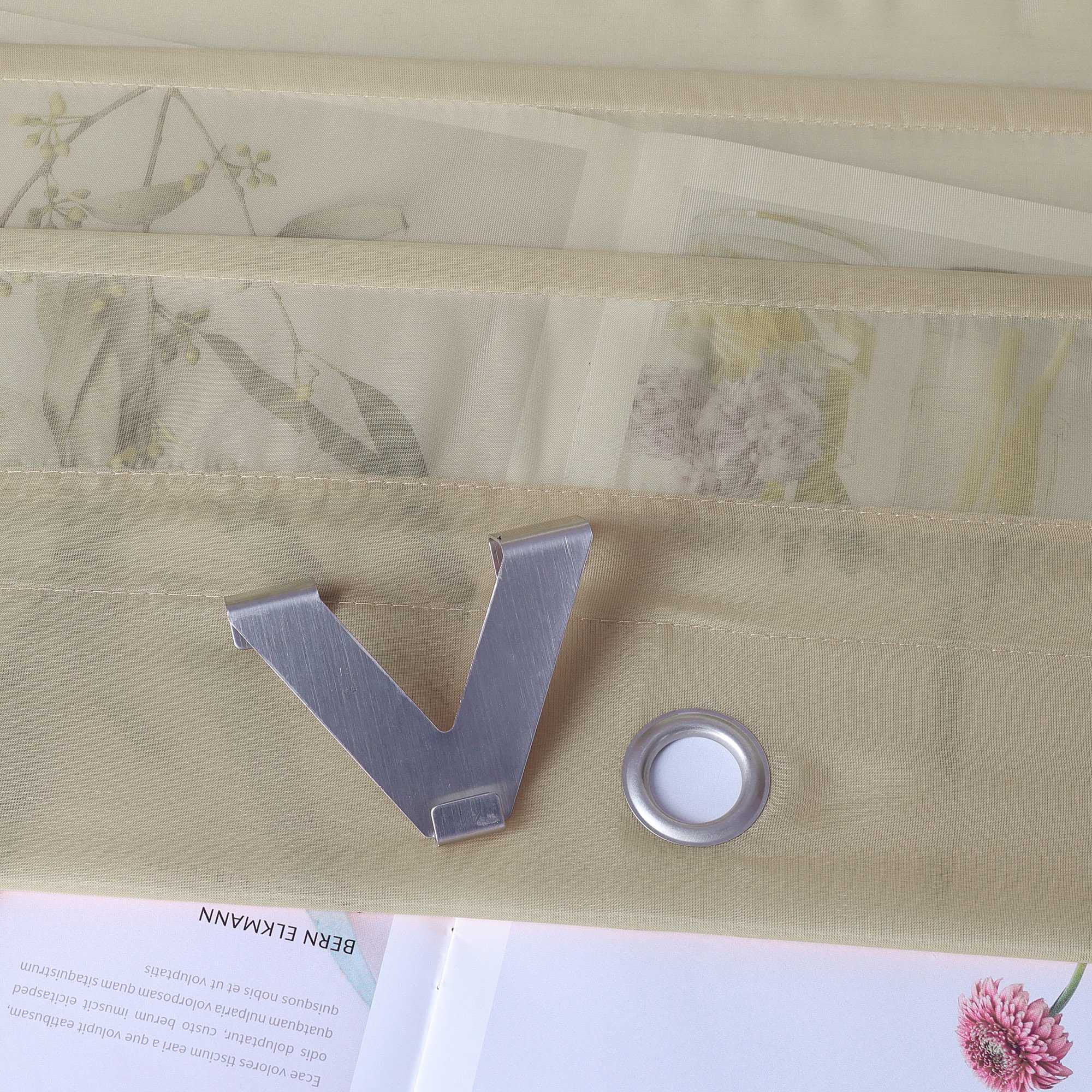 Rollos mit V-Haken halbtransparent lichtdurchlässig Unifarbe hochziehbar 1 Stück