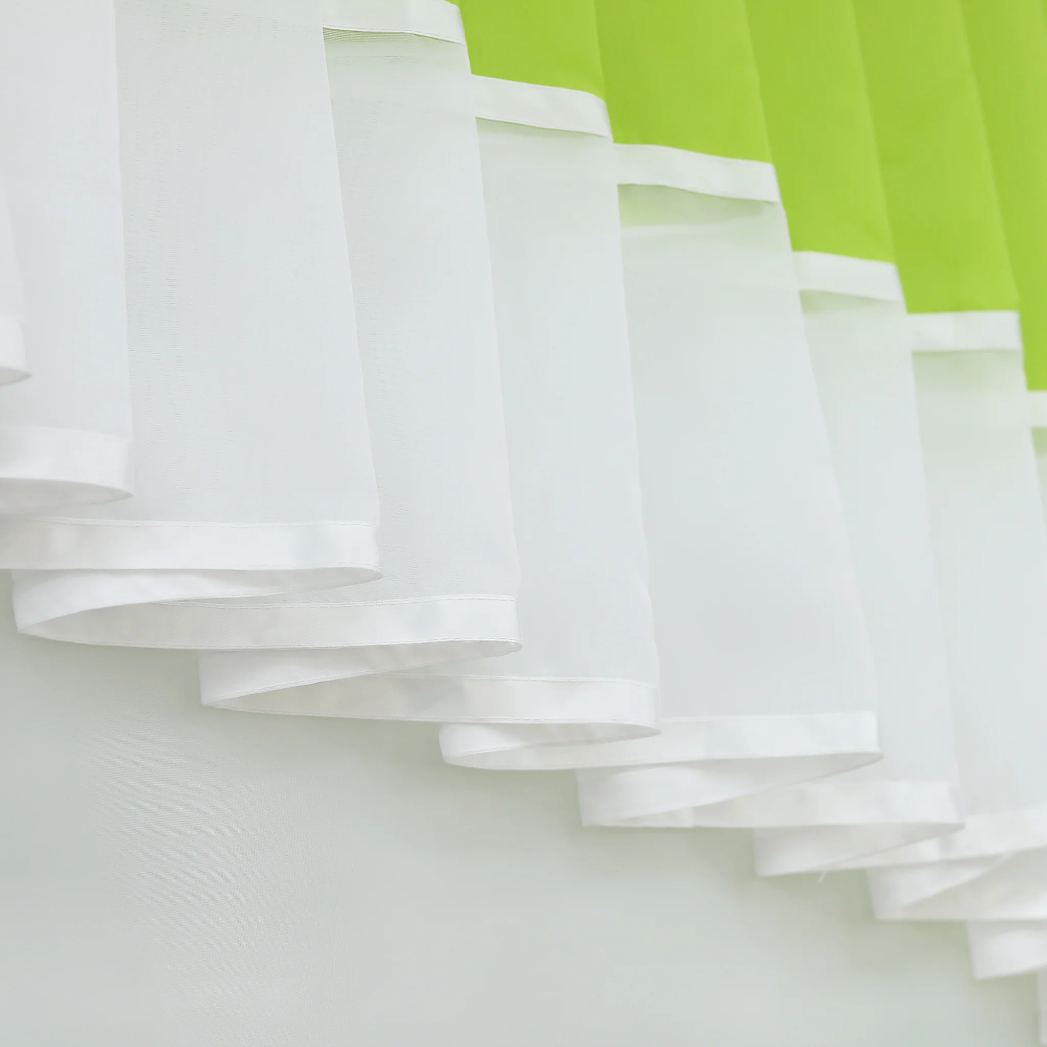 Romantischer transparenter Vorhang mit Volant 2-in-1 Design