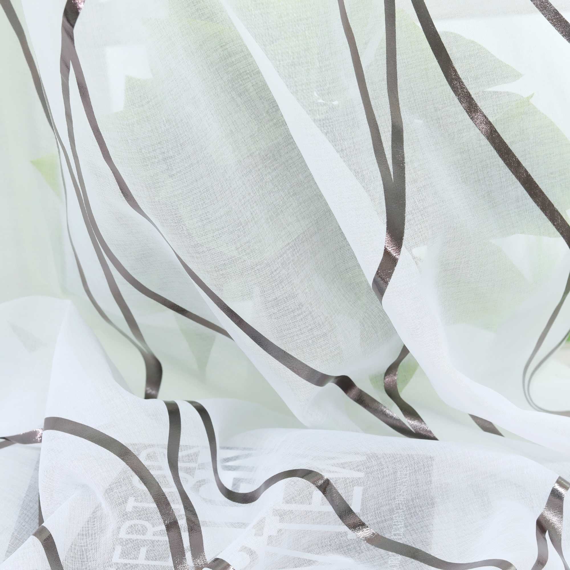 Transparenter Vorhang Ösenschal mit Wellenmuster lichtdurchlässig