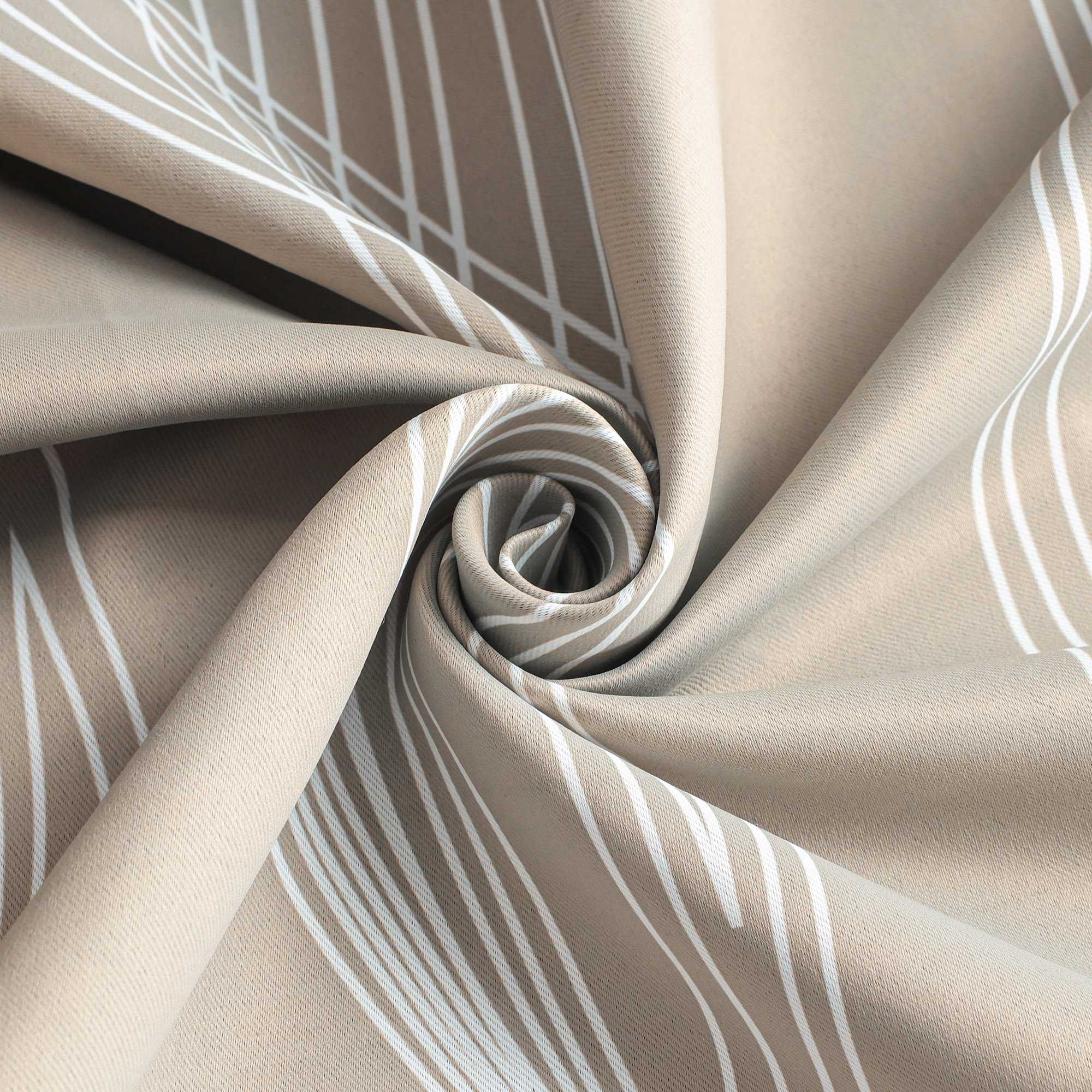 Verdunkelungsvorhänge Ösenschal Blickdichte Gardinen Modern Thermovorhang Wohnzimmer mit Wasserwellenmuster 1 Stück