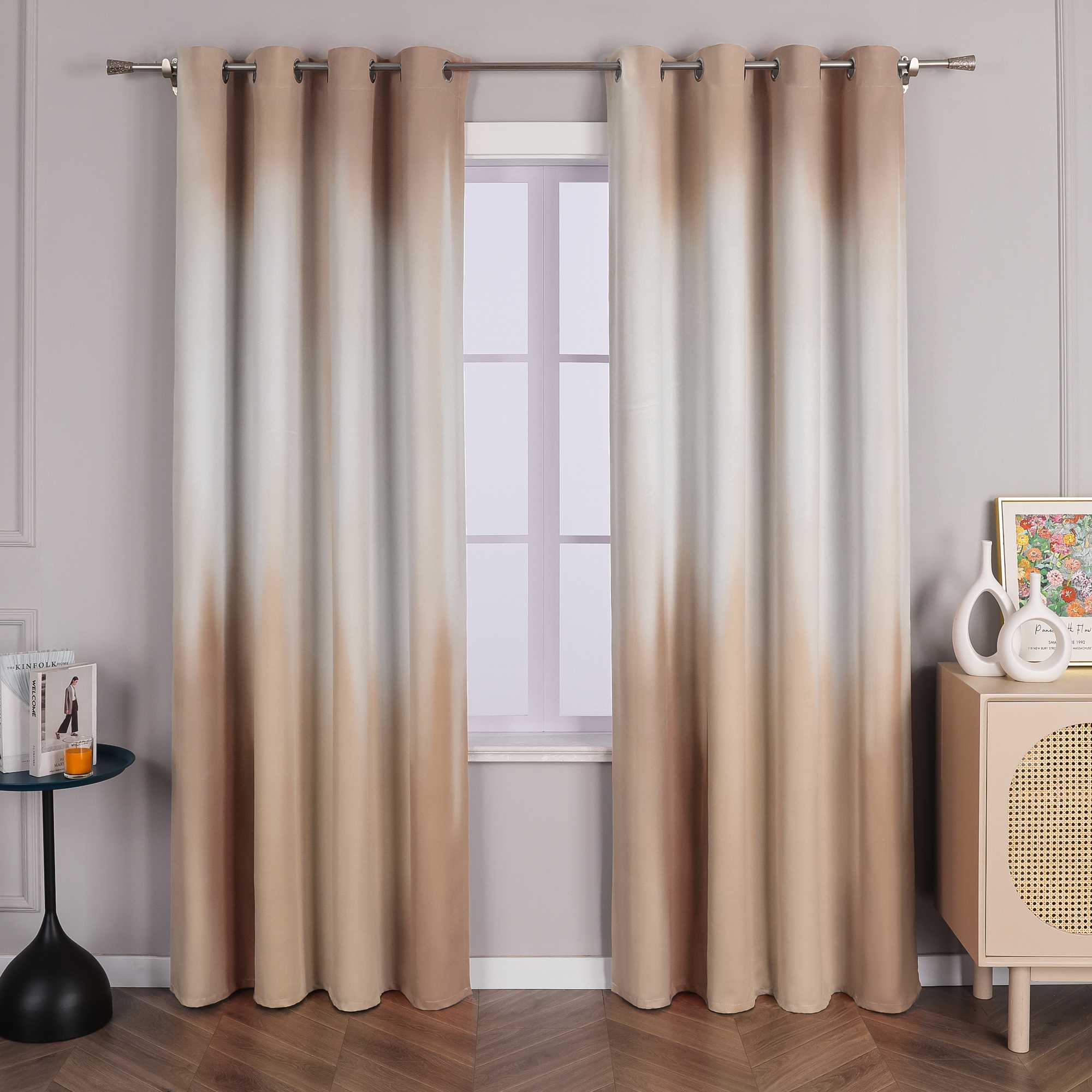 Verdunkelungsvorhang Blickdichte Gardinen Farbverlauf Ösenschal Schlafzimmer Wohnzimmer 1 Stück