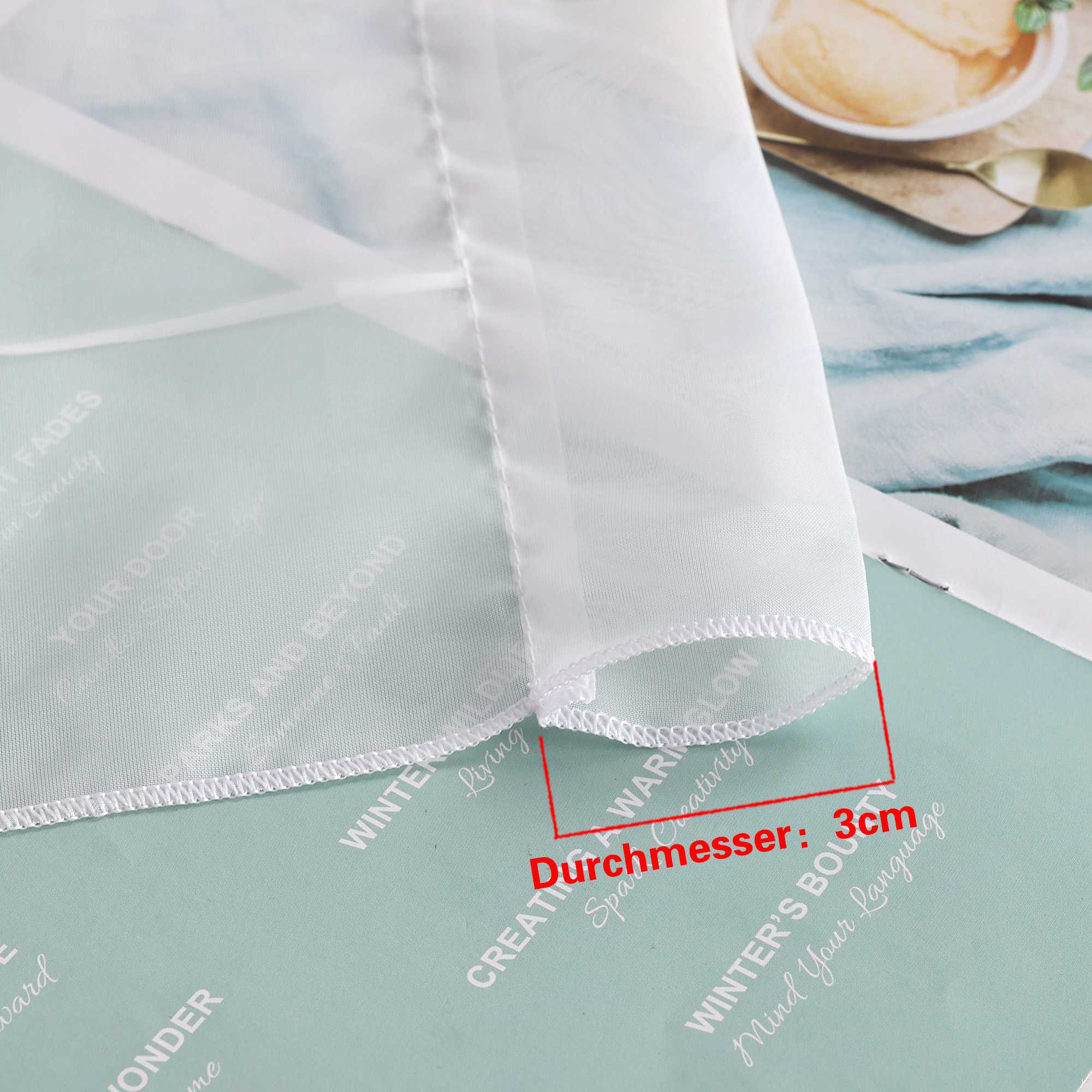 Raffrollo durch Strangendurchzug mit Blumenmuster Modern Transparent 1 Stück