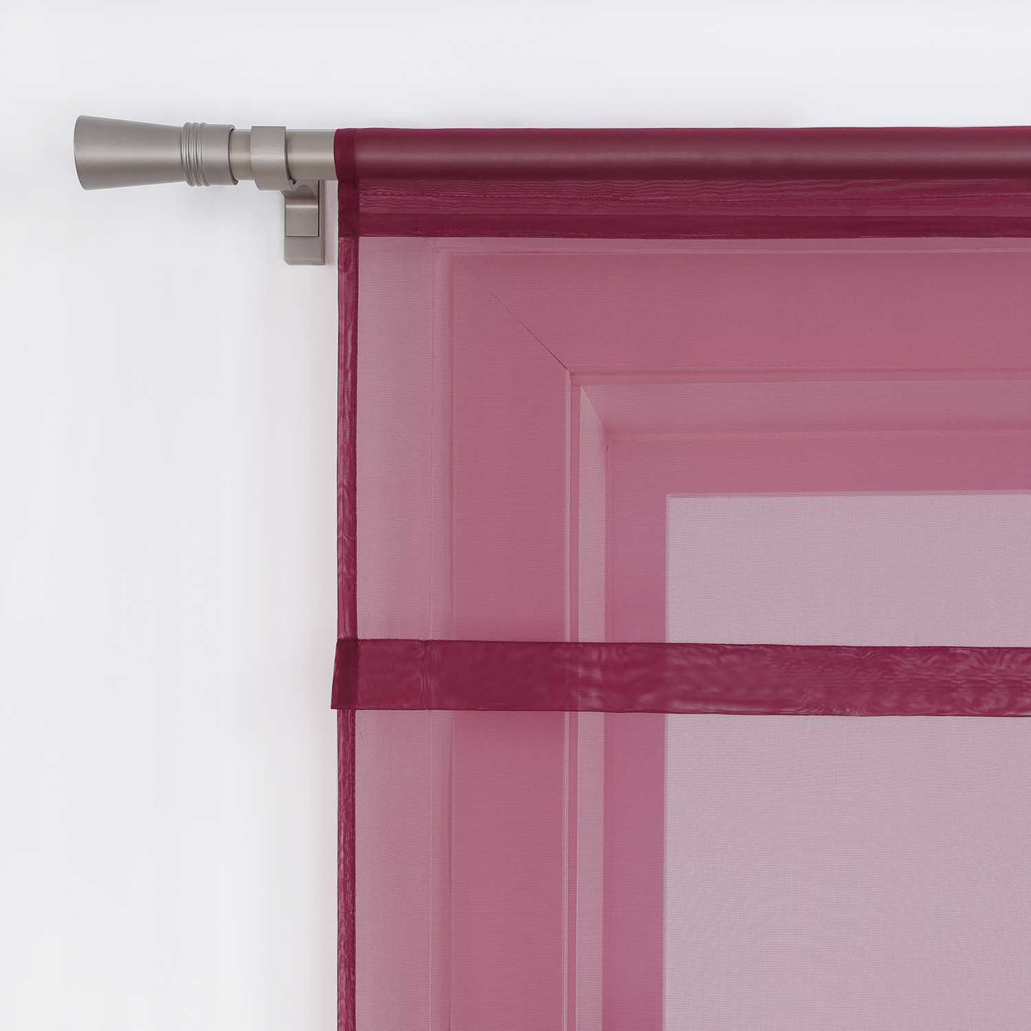 Raffrollo Voile Raffgardinen durch Tunnelzug Bändchenrollo Küche Gardinen Transparent Uni 1 Stück