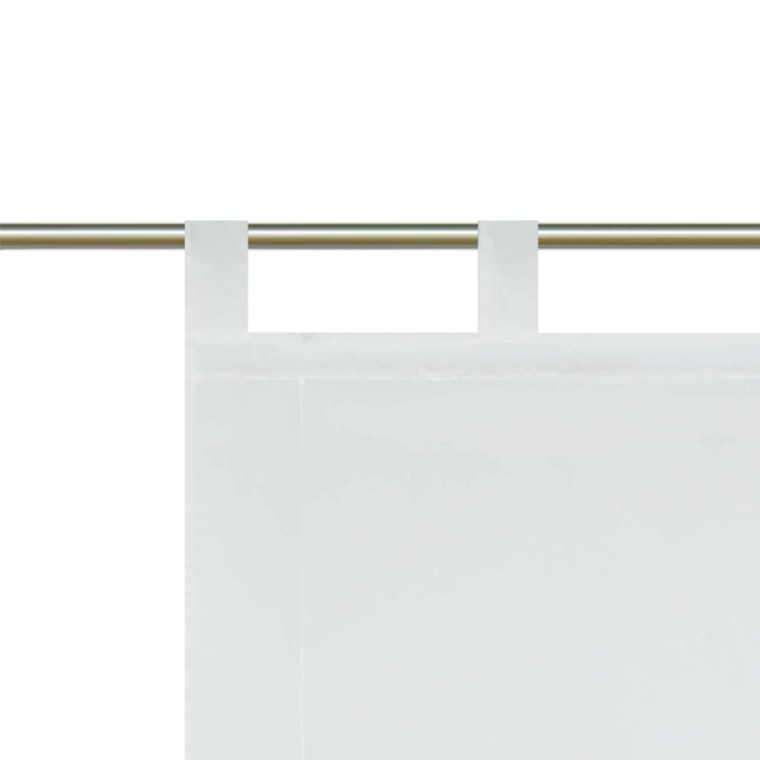 Raffrollo mit Schlaufen Modern Raffgardinen Voile Küche Gardine mit Stickerei Landhausstil Weiß