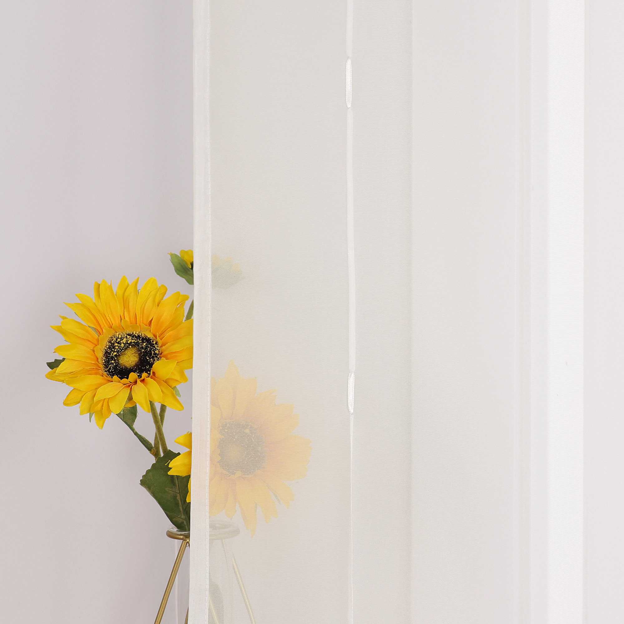 Rollos durch Stangendurchzug Transparente Luftig Unifarbig 1 Stück