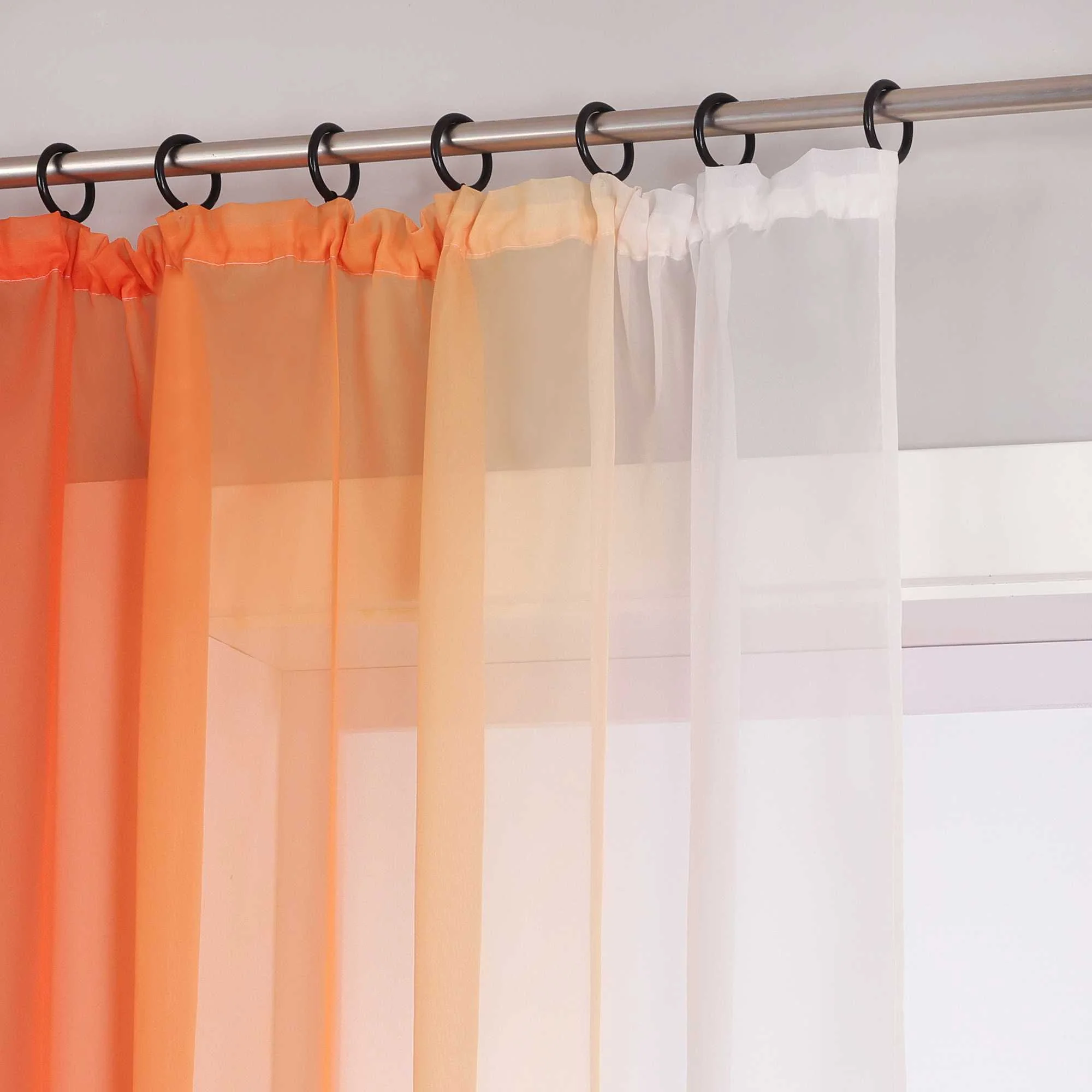 Transparente Vorhänge mit Farbverlauf 2er Set