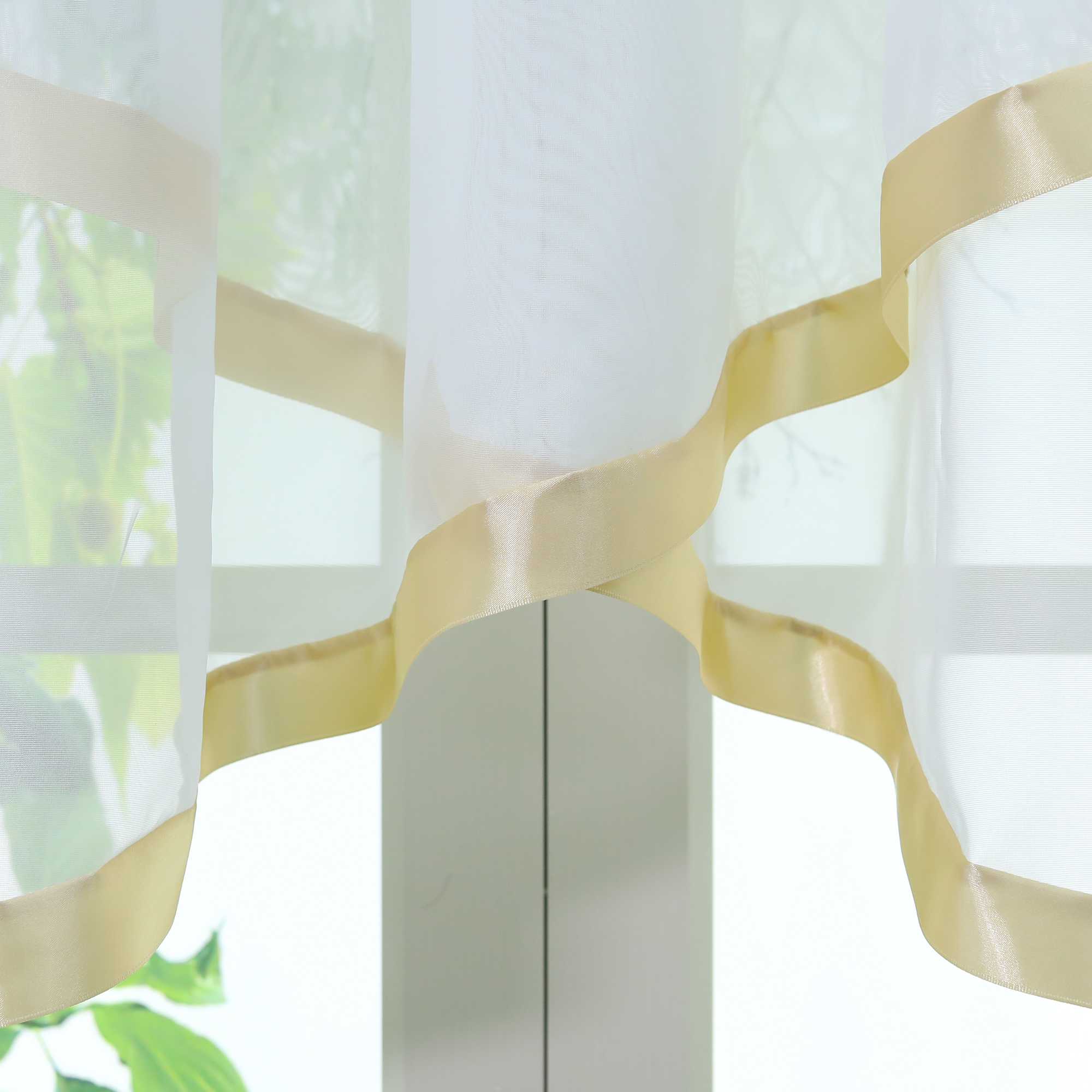 Scheibengardinen Kräuselbandgardine Fensterdeko Kreuzdesign Obere Fensterabdeckung 1 stück