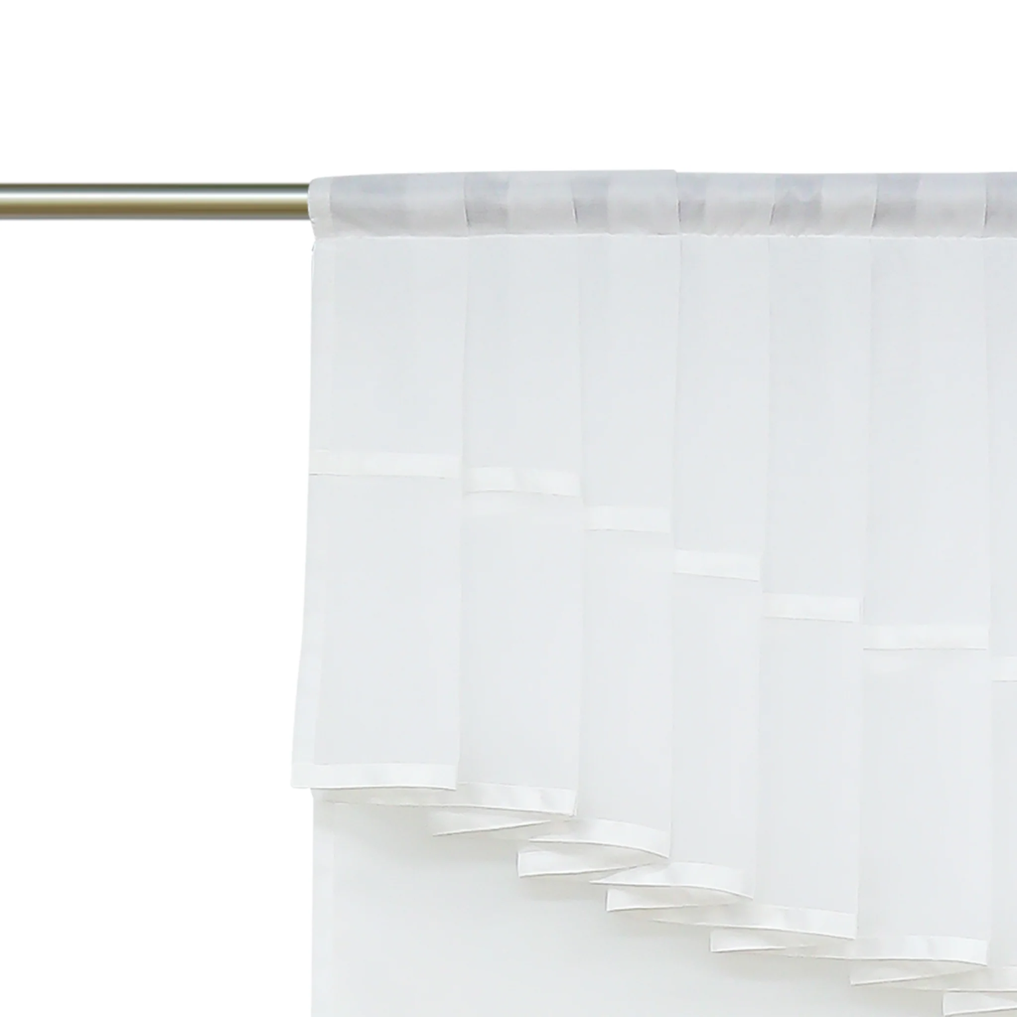 Romantischer transparenter Vorhang mit Volant 2-in-1 Design