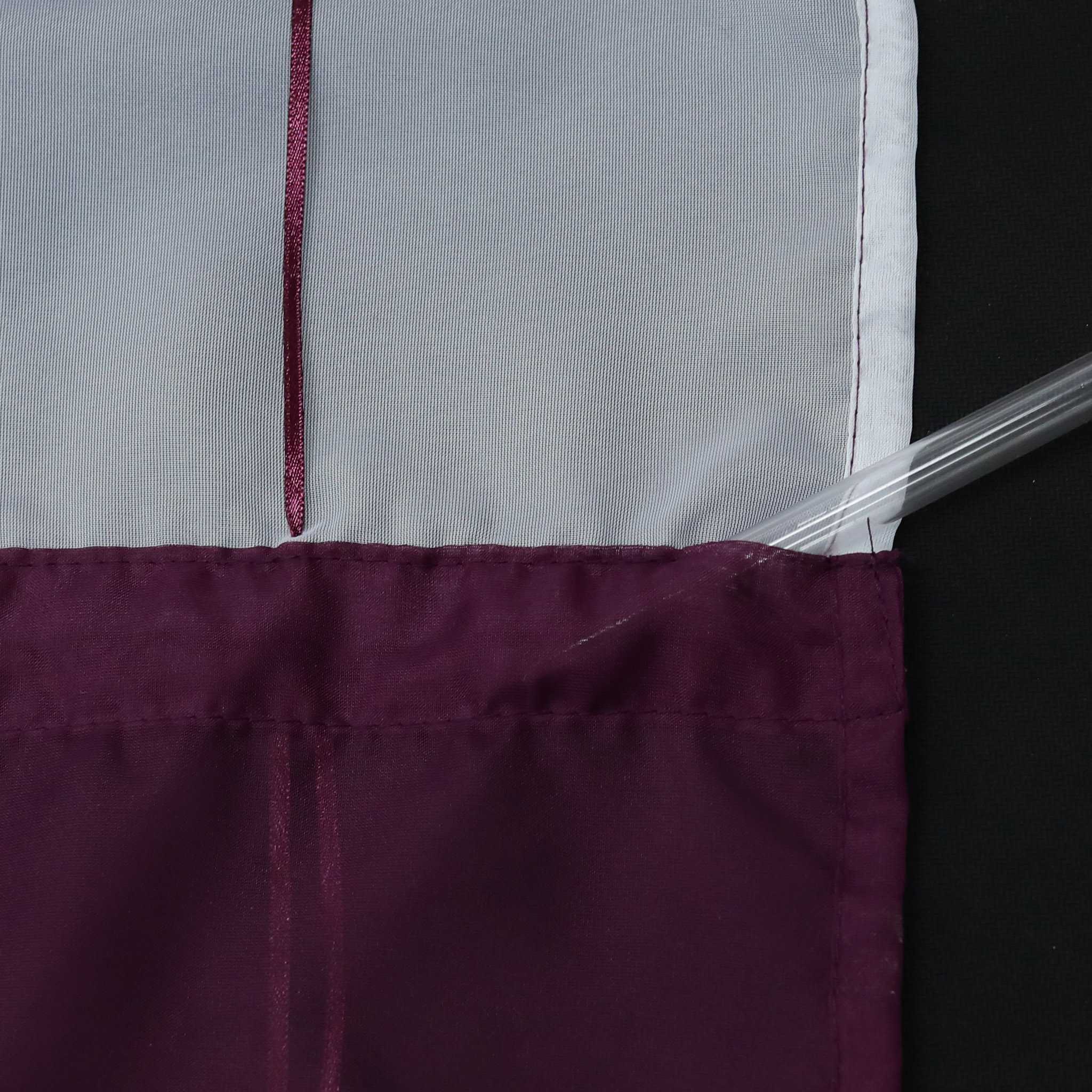 Raffrollo durch Tunnelzug Voile Küchengardinen modern Raffgardinen mit Stickerei Transparent 1 Stück