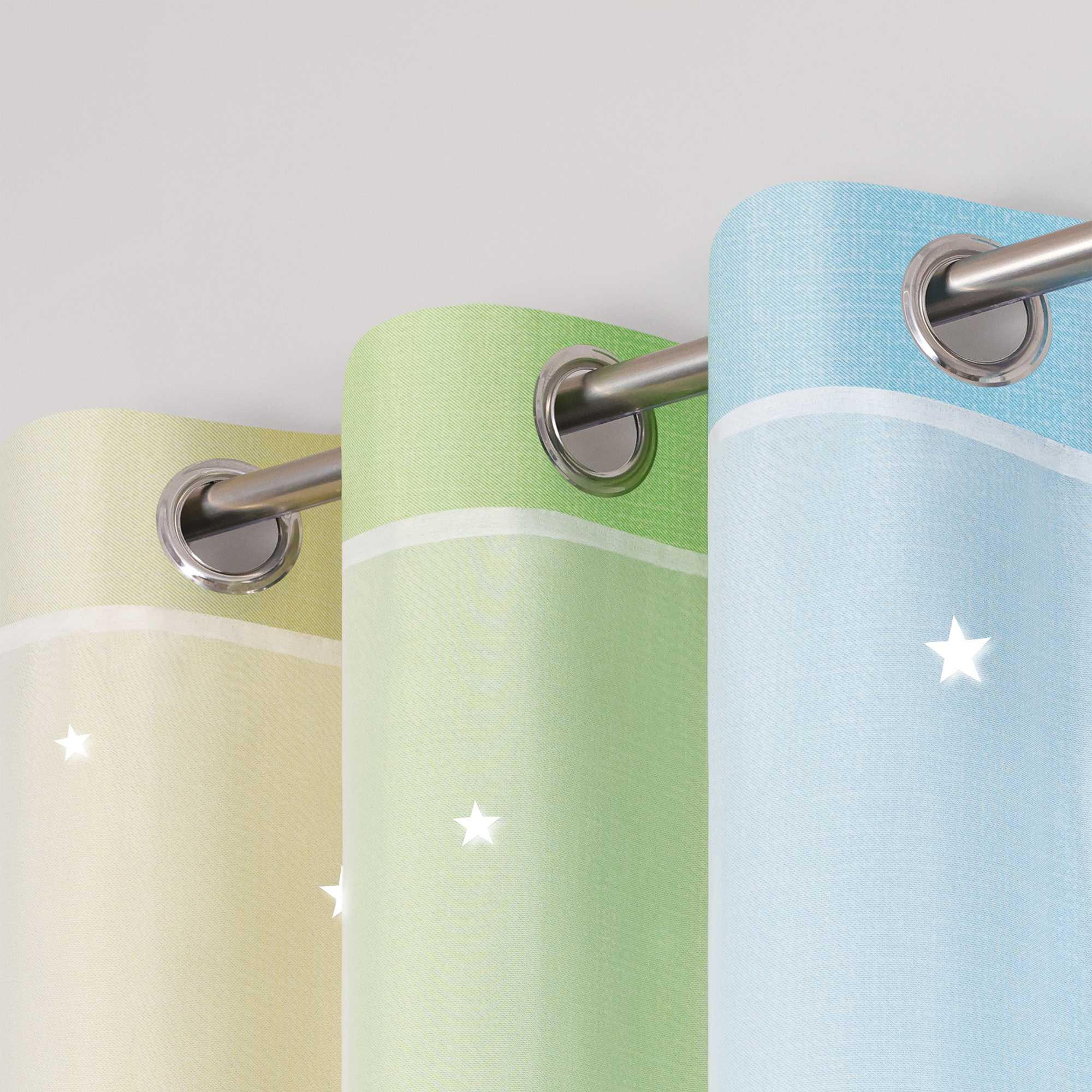 2-in-1 Vorhang Kinderzimmer mit Sternen 1 stück