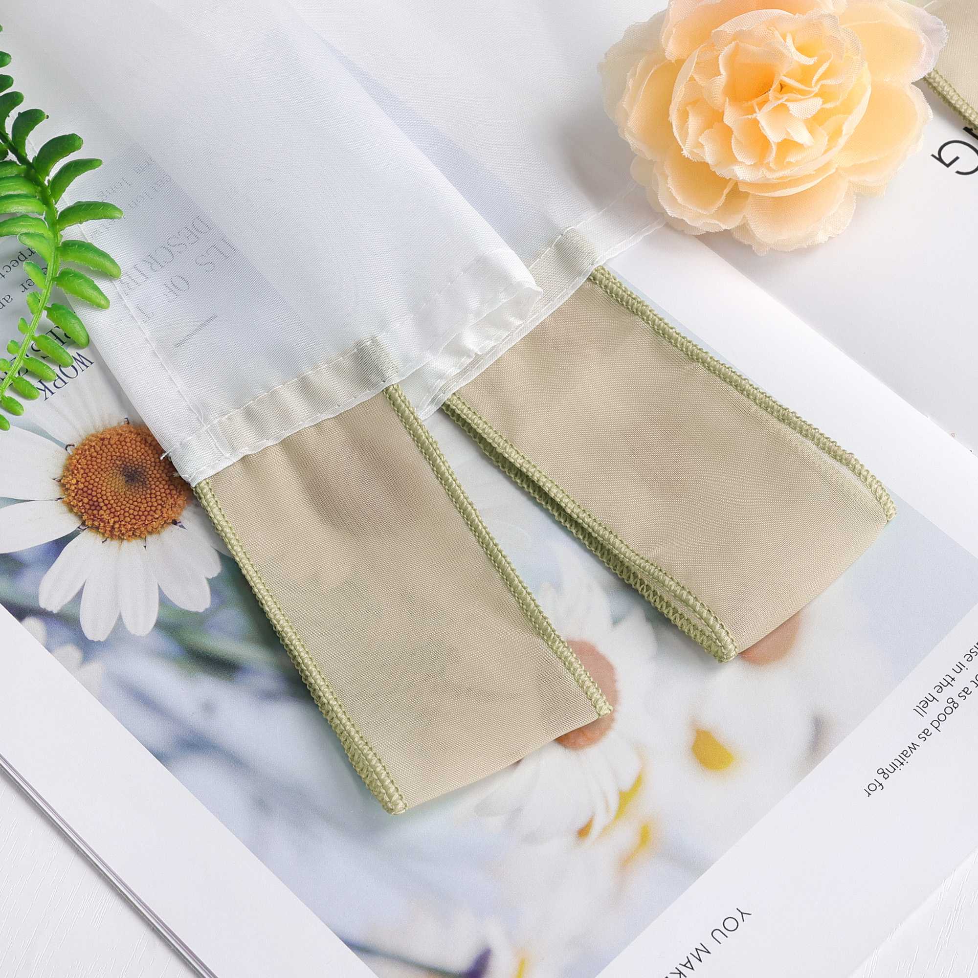 Rollos Schlaufengardine mit Schleifendesign transparent hochziehbar Fensterdeko 1 Stück