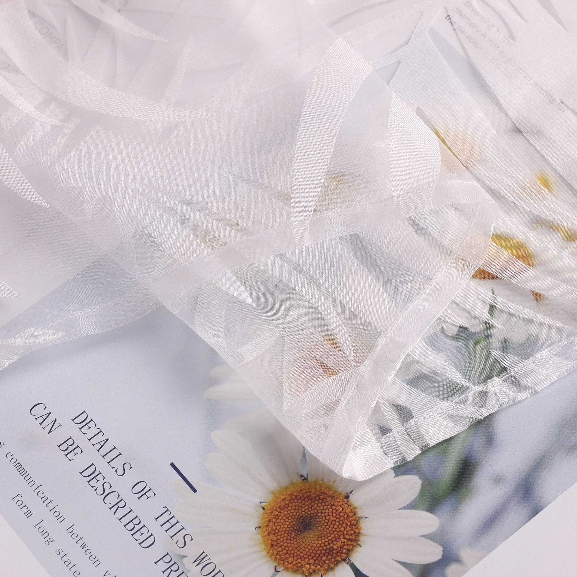 2er Set Schiebegardinen für Schienensystem mit Ingwerblattmuster