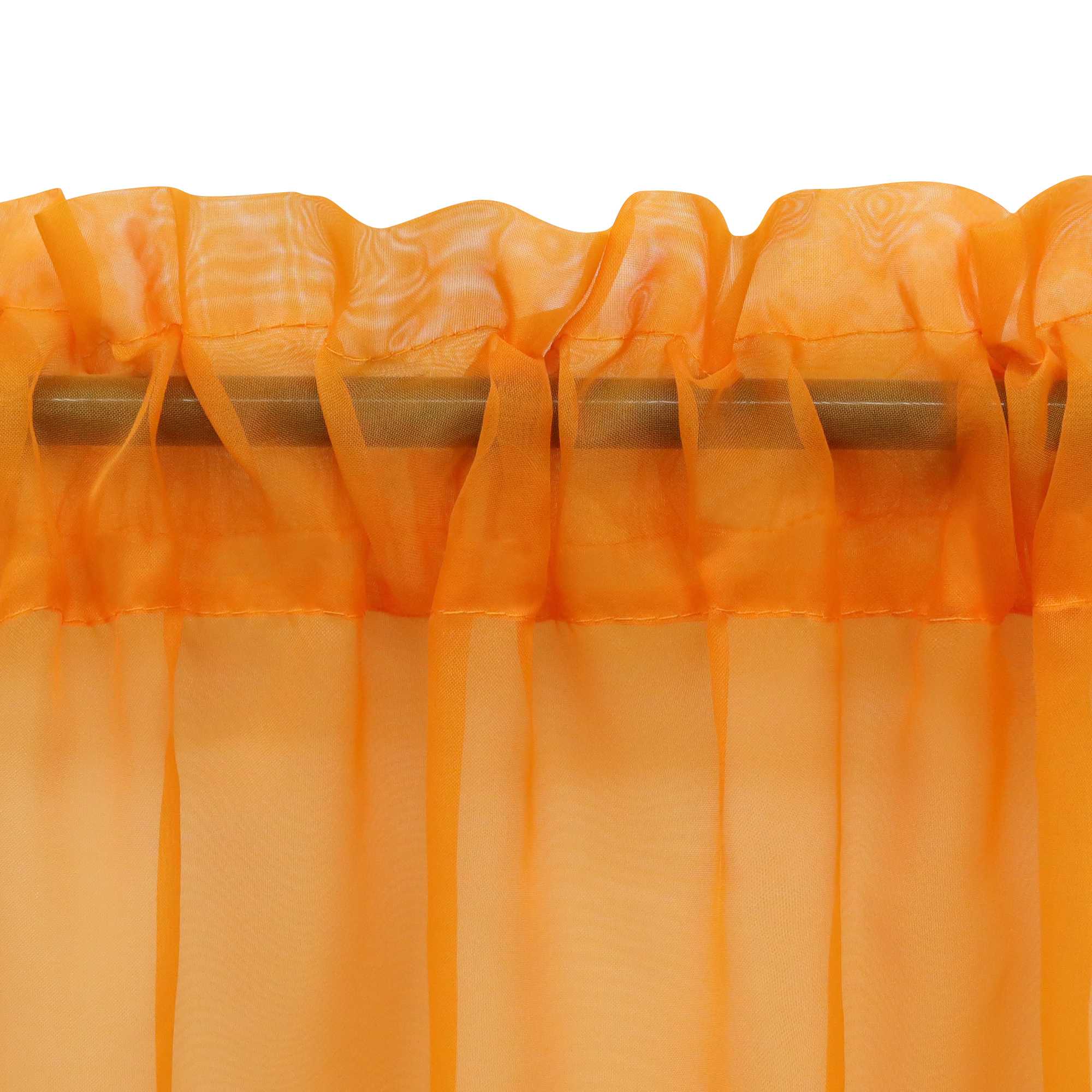 Scheibegardine durch Stangendurchzug zusammenziehbar Transparent Unifarbe Luftdurchlässig zusammenziehbar 2 Stück