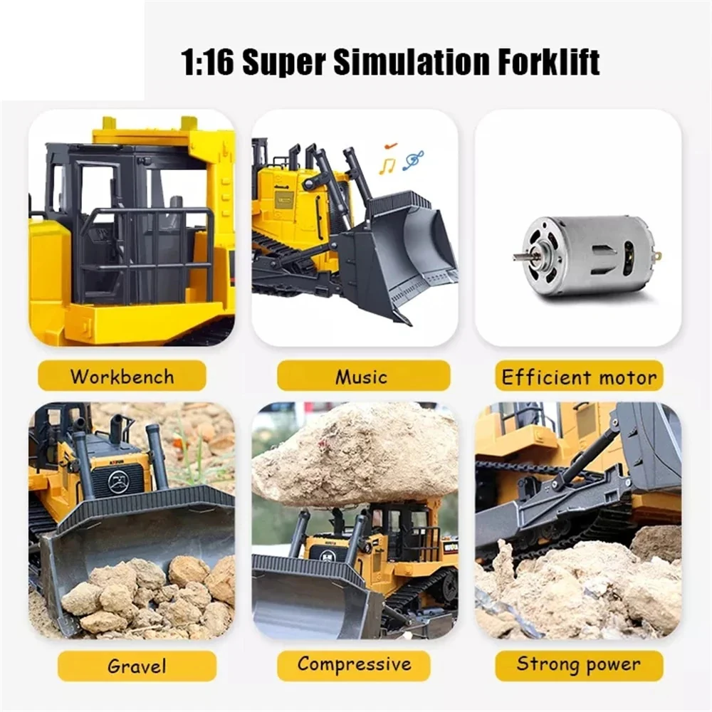 Huina 1554 RC Bulldozer (2025 Model)