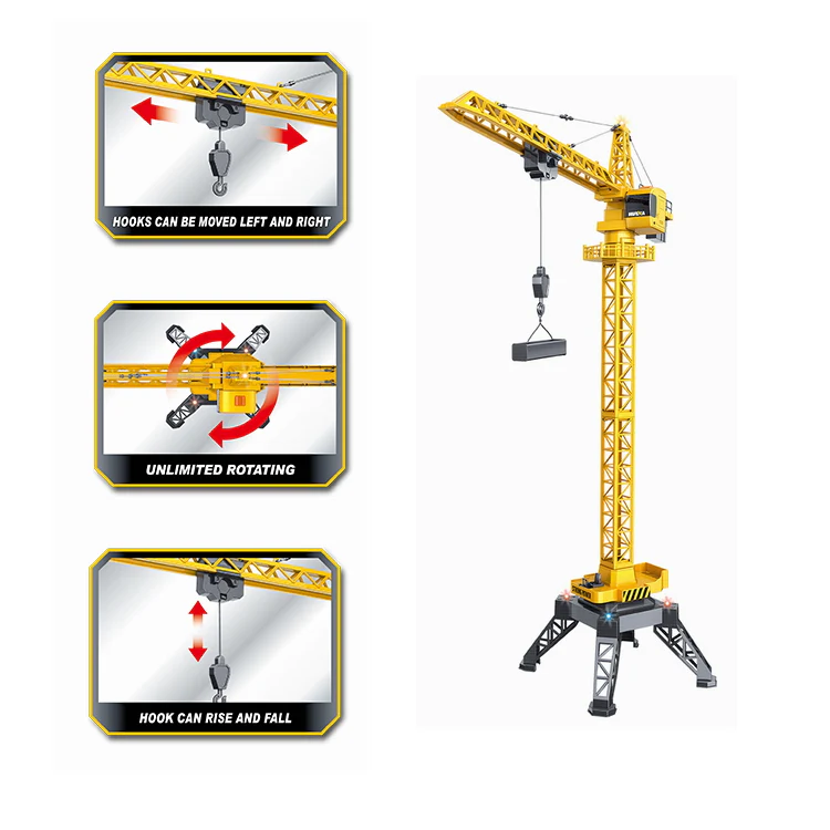 Huina 1585 12 channel Remote Control Alloy Tower Crane (2025 Model)