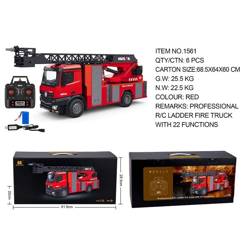 Huina 1561 RC simulation Fire truck (2025 Model)