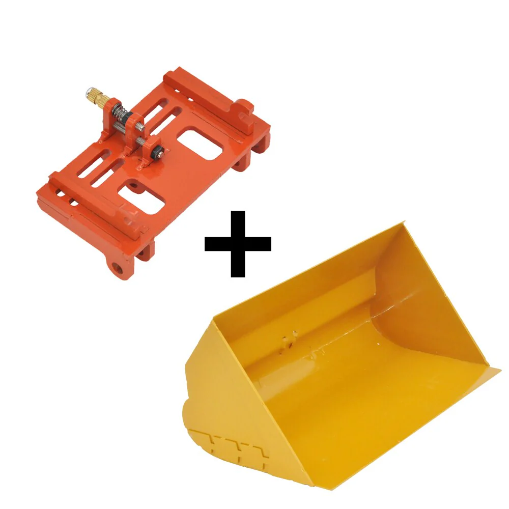 Metal Flat Grading Bucket with Quick Hitch Connector for Huina 1583